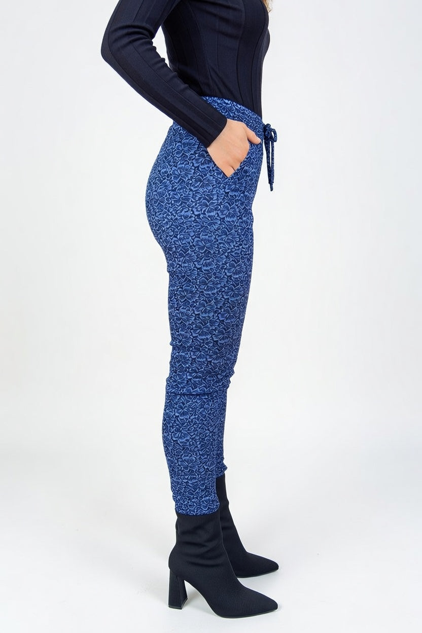 Pantalón Legato Jackard Floral - Costado