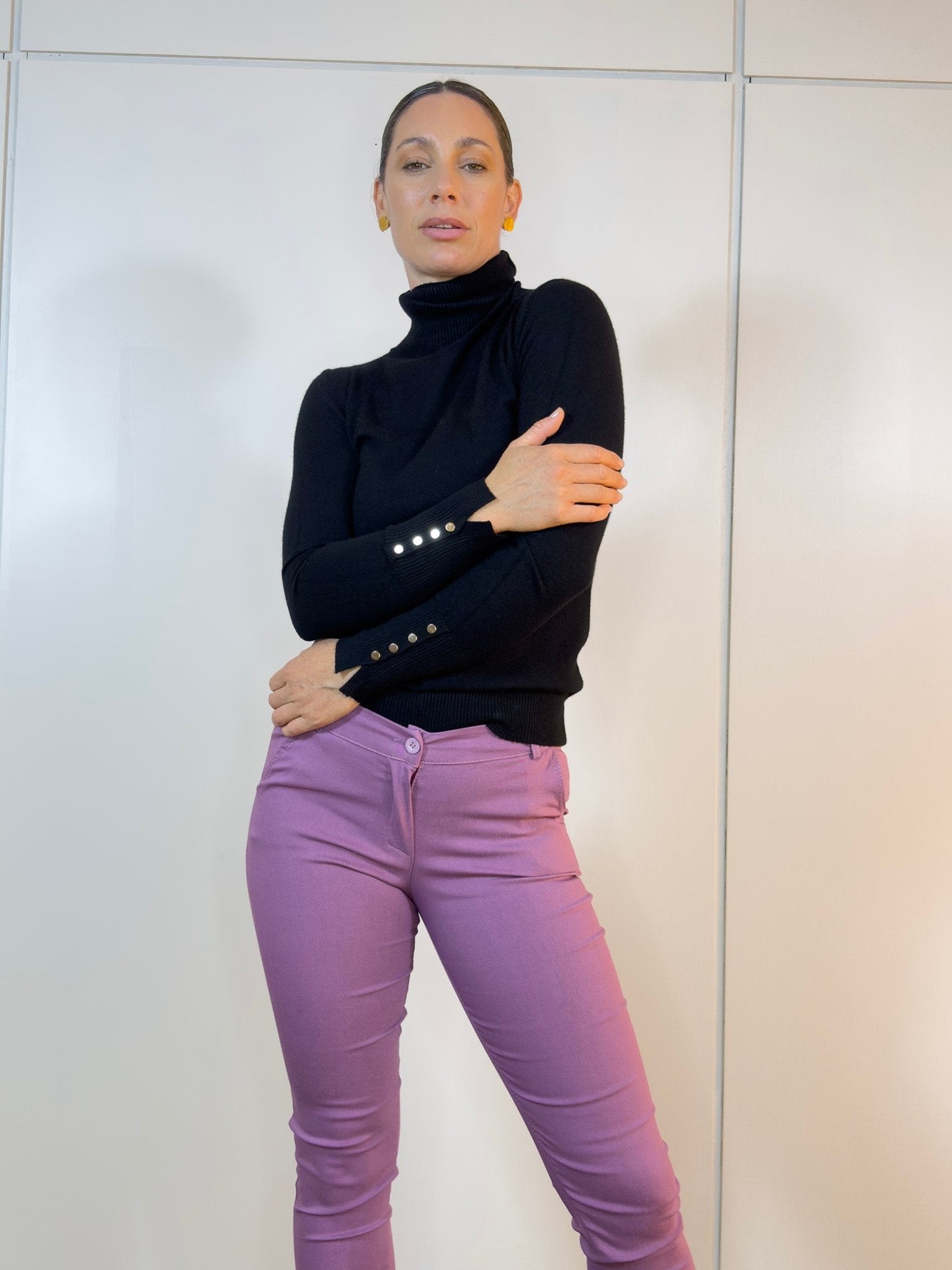 Viviana Méndez - Polera Dina Negra - Buzos y Poleras