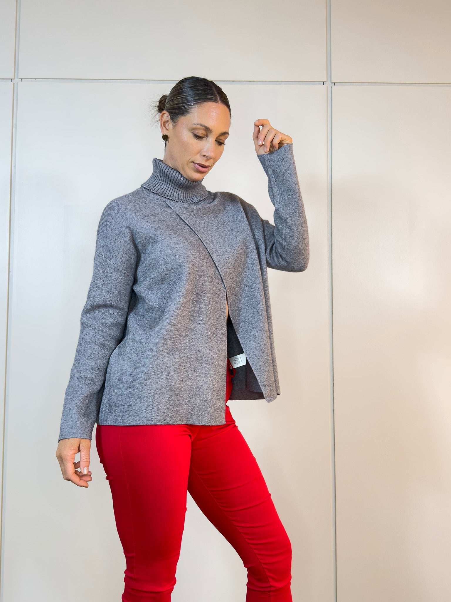 Viviana Méndez - Polerón Ele Gris - Buzos y Poleras