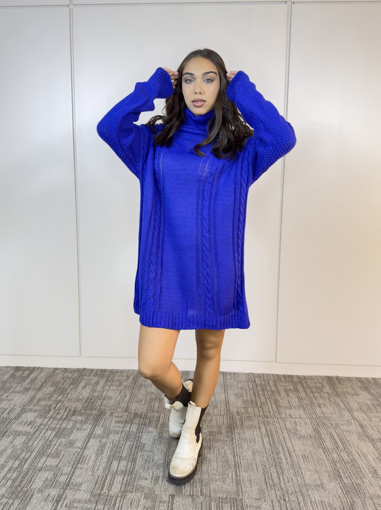 Viviana Méndez - Polerón Liscio Azul - Buzos y Poleras