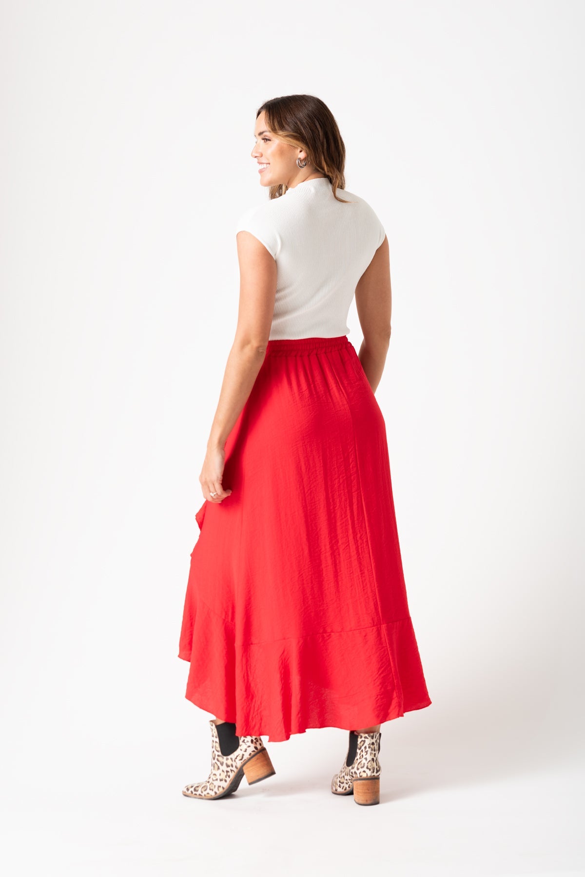 Viviana Méndez - Pollera Flamand Rojo - Faldas