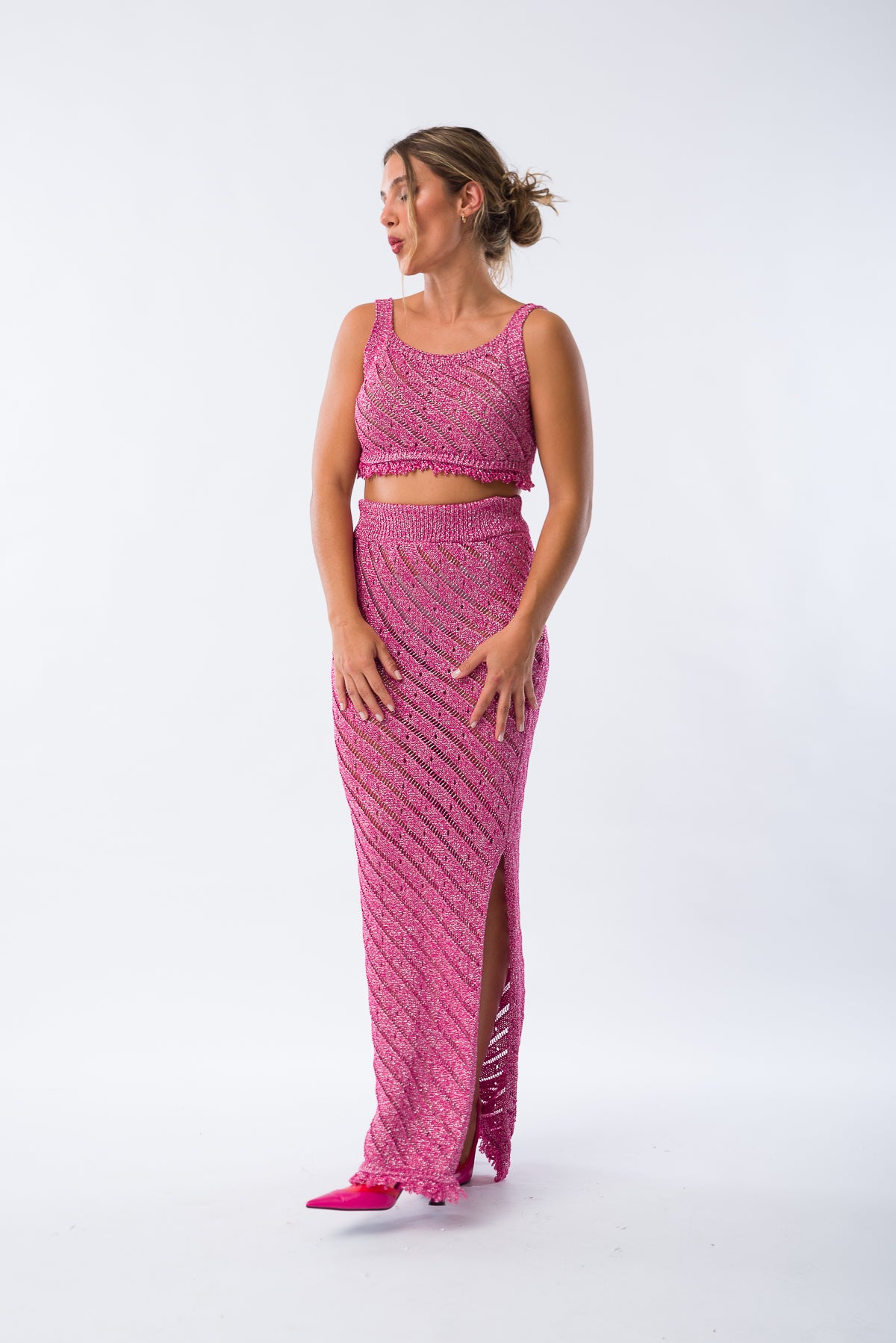 Pollera Leticia Fucsia