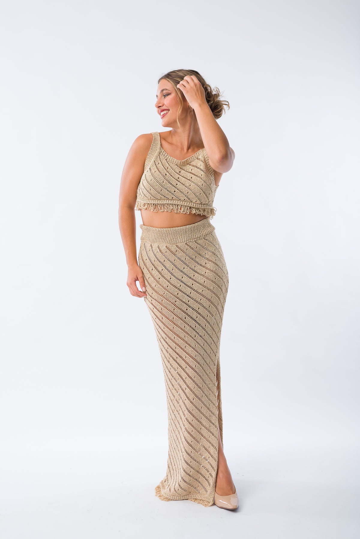 Pollera Leticia Oro