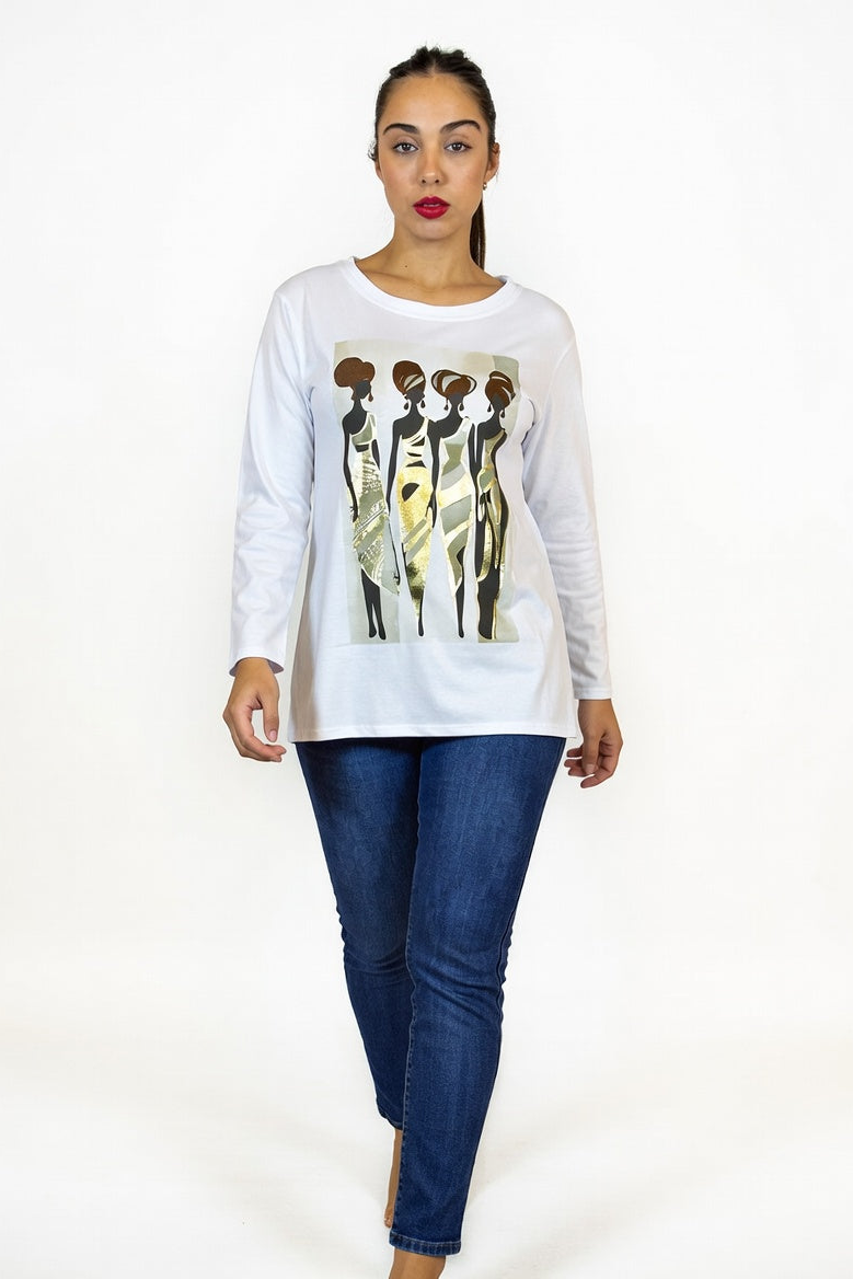 Remera Afra Verde - Walking