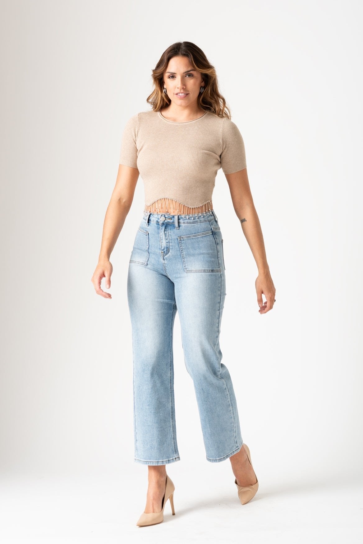 Viviana Méndez - Remera Destello - Camel - Remeras