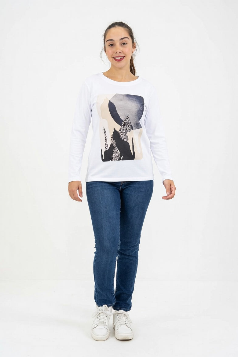 Remera Feli Azul Marino - Frente