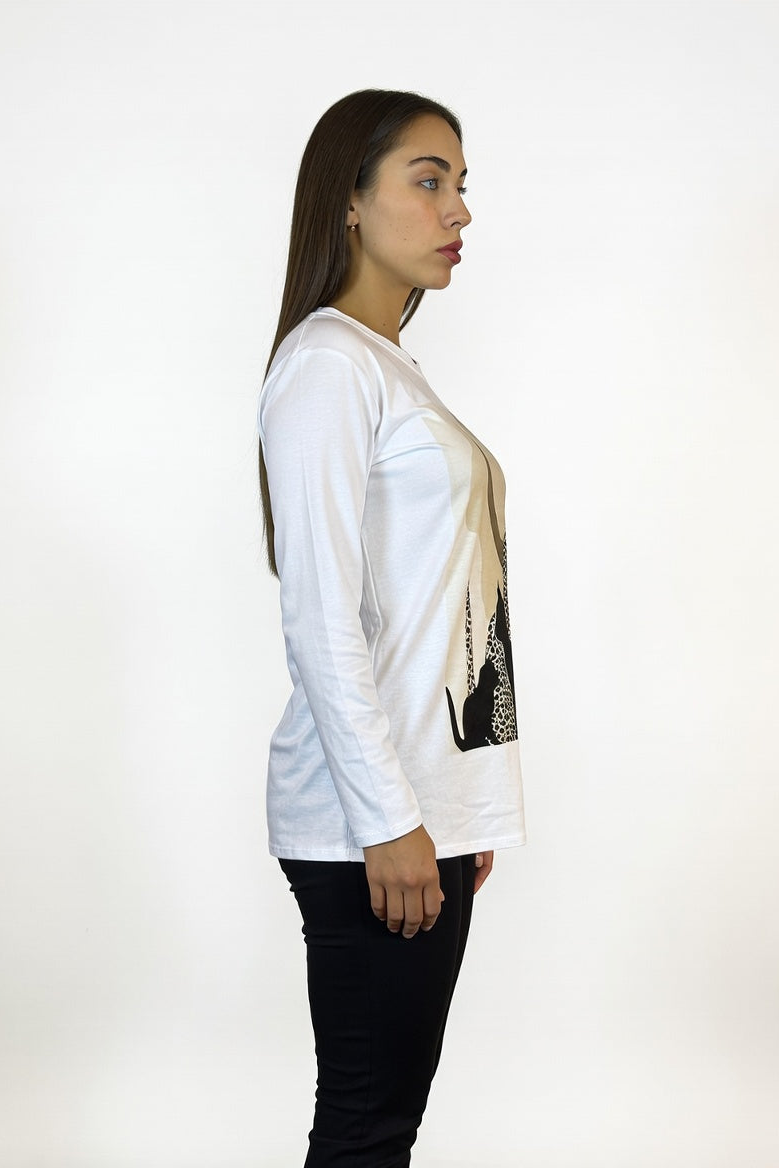 Remera Feli Marrón - Costado