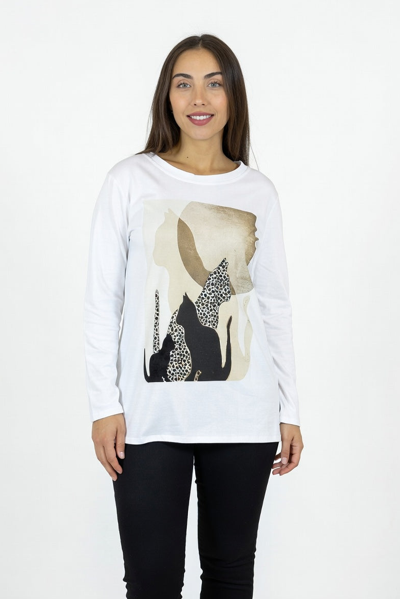 Remera Feli Marrón - Frente