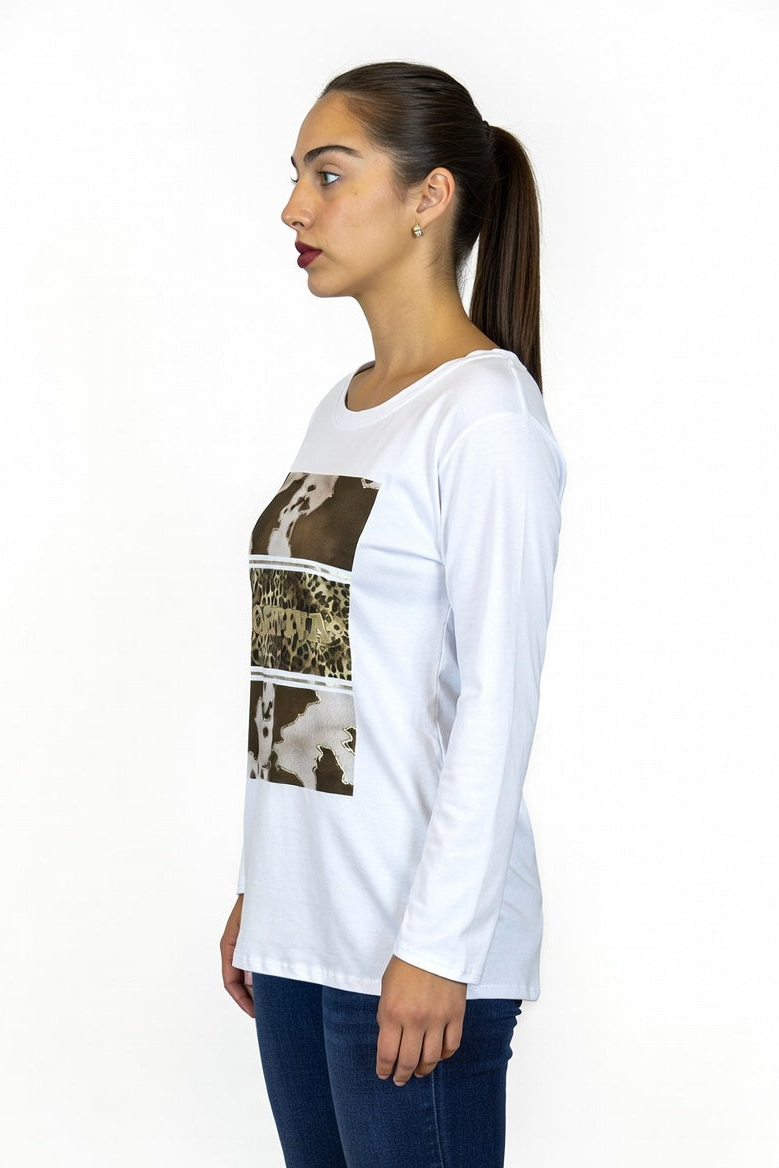 Remera Kenia Marrón - Costado