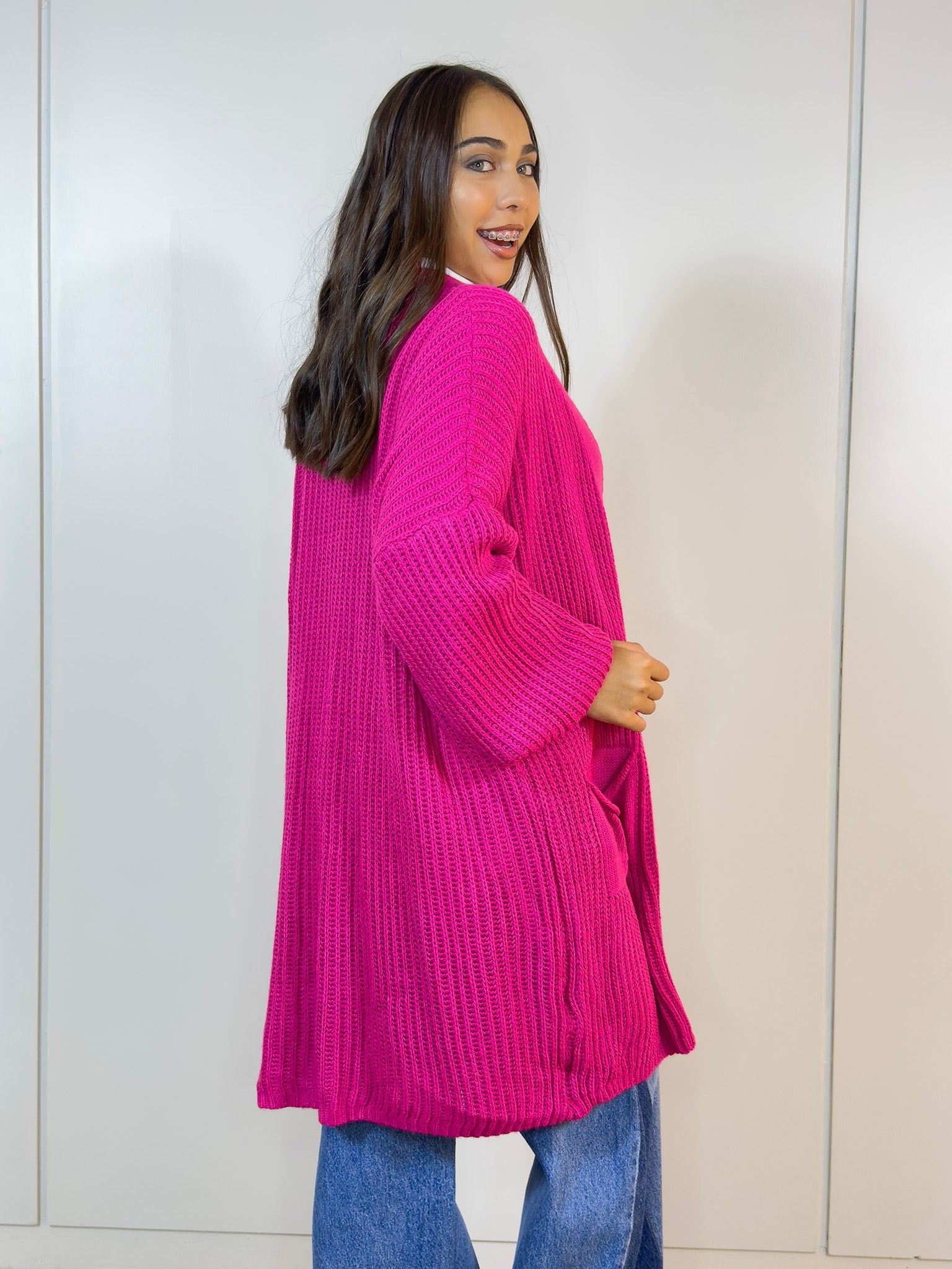 Sacón Dopia Fucsia de Viviana Méndez - vista frontal