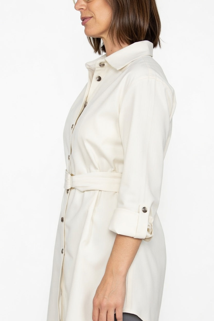 Sobre Camisa Nora Blanca - Costado