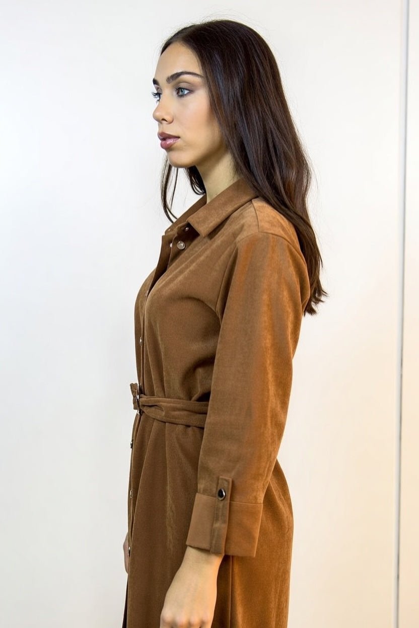 Sobre Camisa Nora Tabaco - Costado