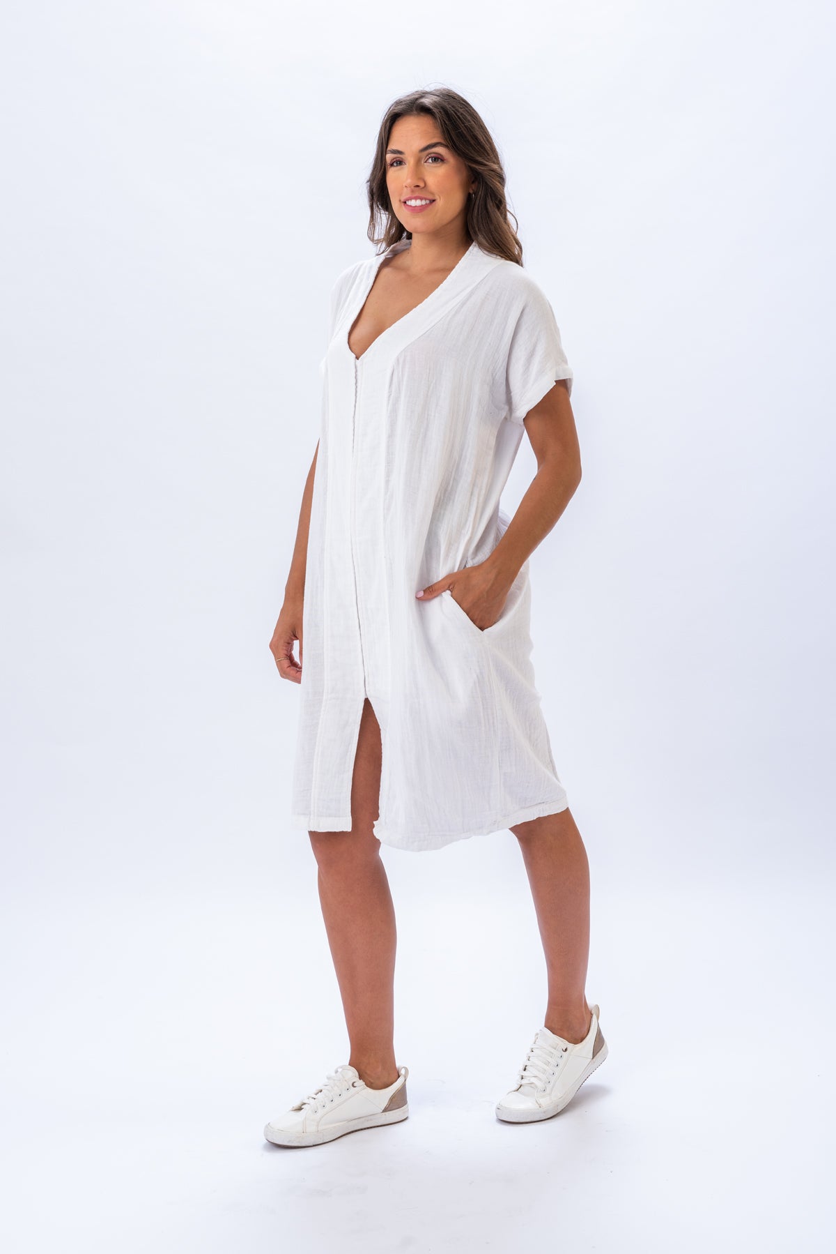 Viviana Méndez - Túnica Eve Cotton Gauze Blanco - SALE