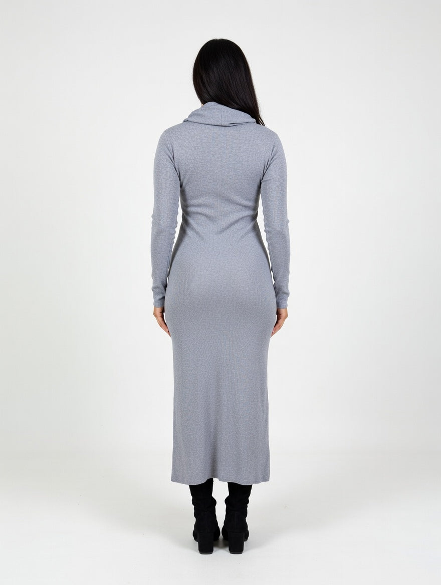 Vestido Aura Gris - Atras