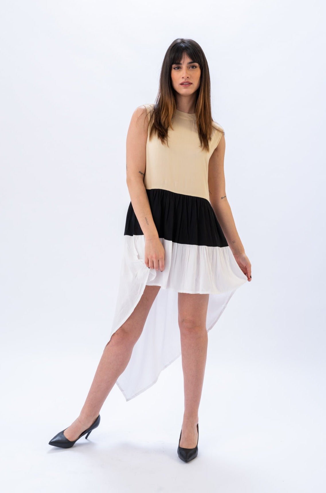 Viviana Méndez - Vestido Irregular Cande Blanco - SALE