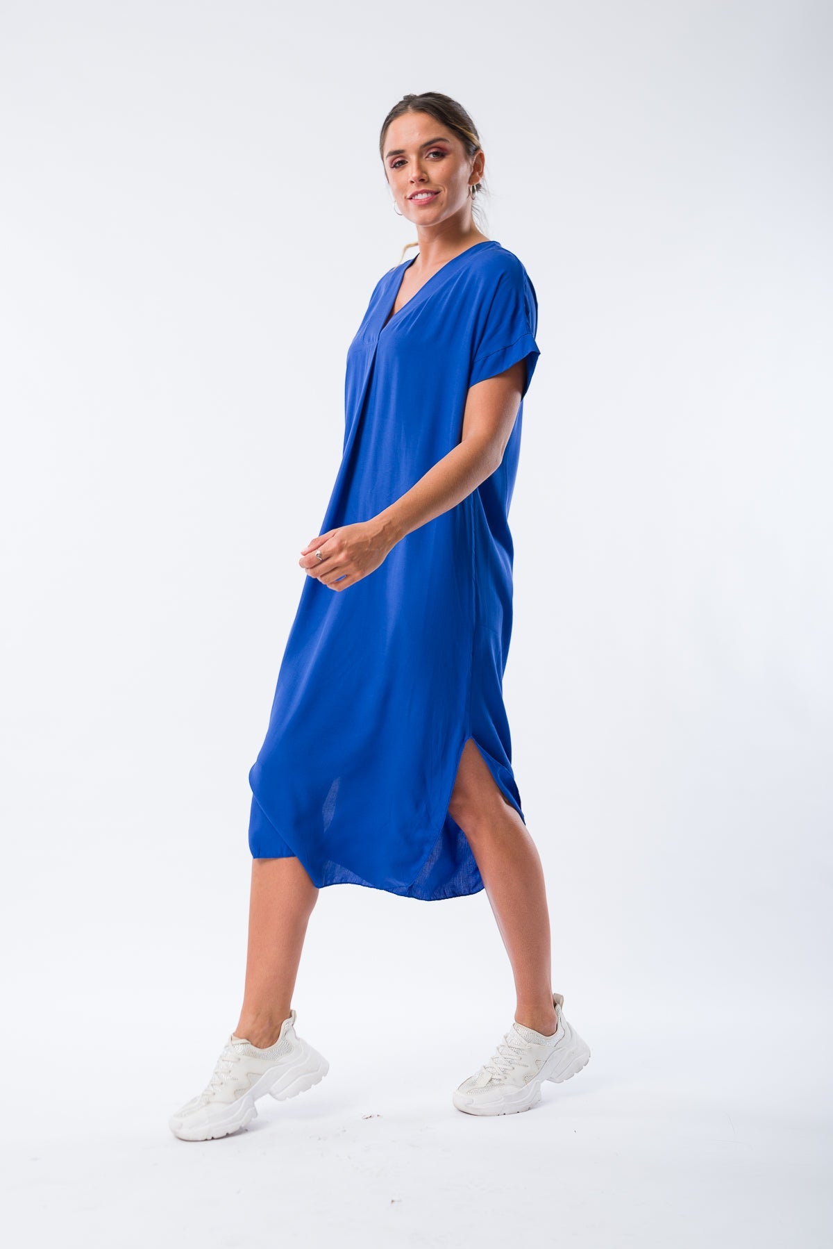 Vestido Julia Azul Francia - vista frontal elegante y cómoda