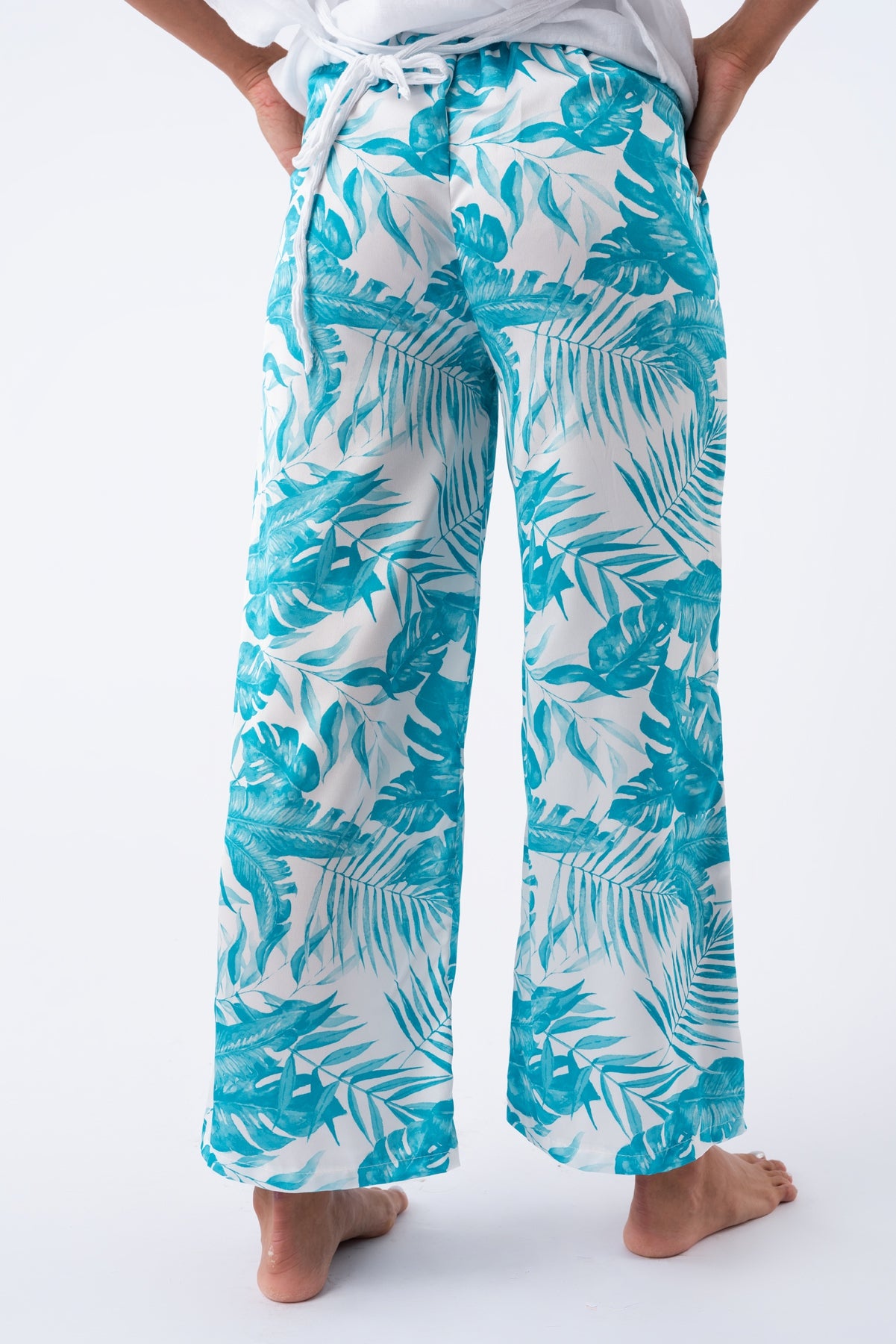 Palazo Granvía Turquesa | Pantalones | Viviana Méndez - Pantalón Granvía Turquesa - Viviana Méndez
