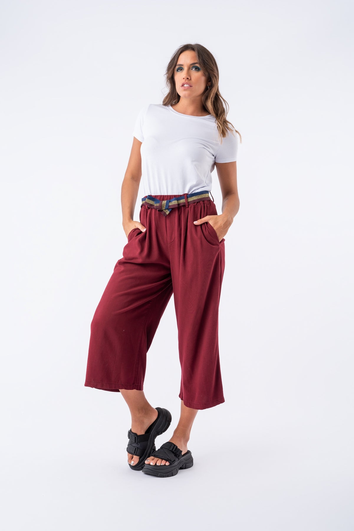 Pantalón Lyocell Bordó | Pantalones | Viviana Méndez - Pantalón Lyocell Bordó o Terracota - Viviana Méndez