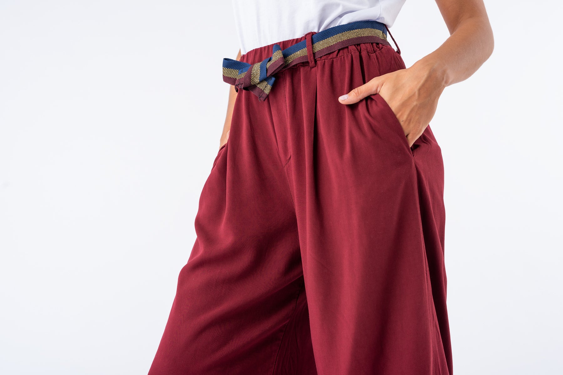 Pantalón Lyocell Bordó | Pantalones | Viviana Méndez - Pantalón Lyocell Bordó o Terracota - Viviana Méndez