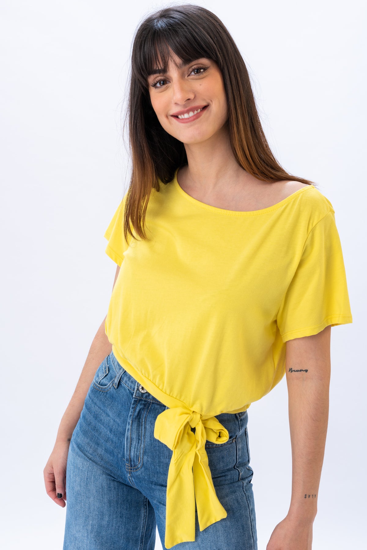 Remera Nodo - Amarillo | Blusas, Camisas y Remeras | Viviana Méndez - Remera Nodo Amarillo - Viviana Méndez