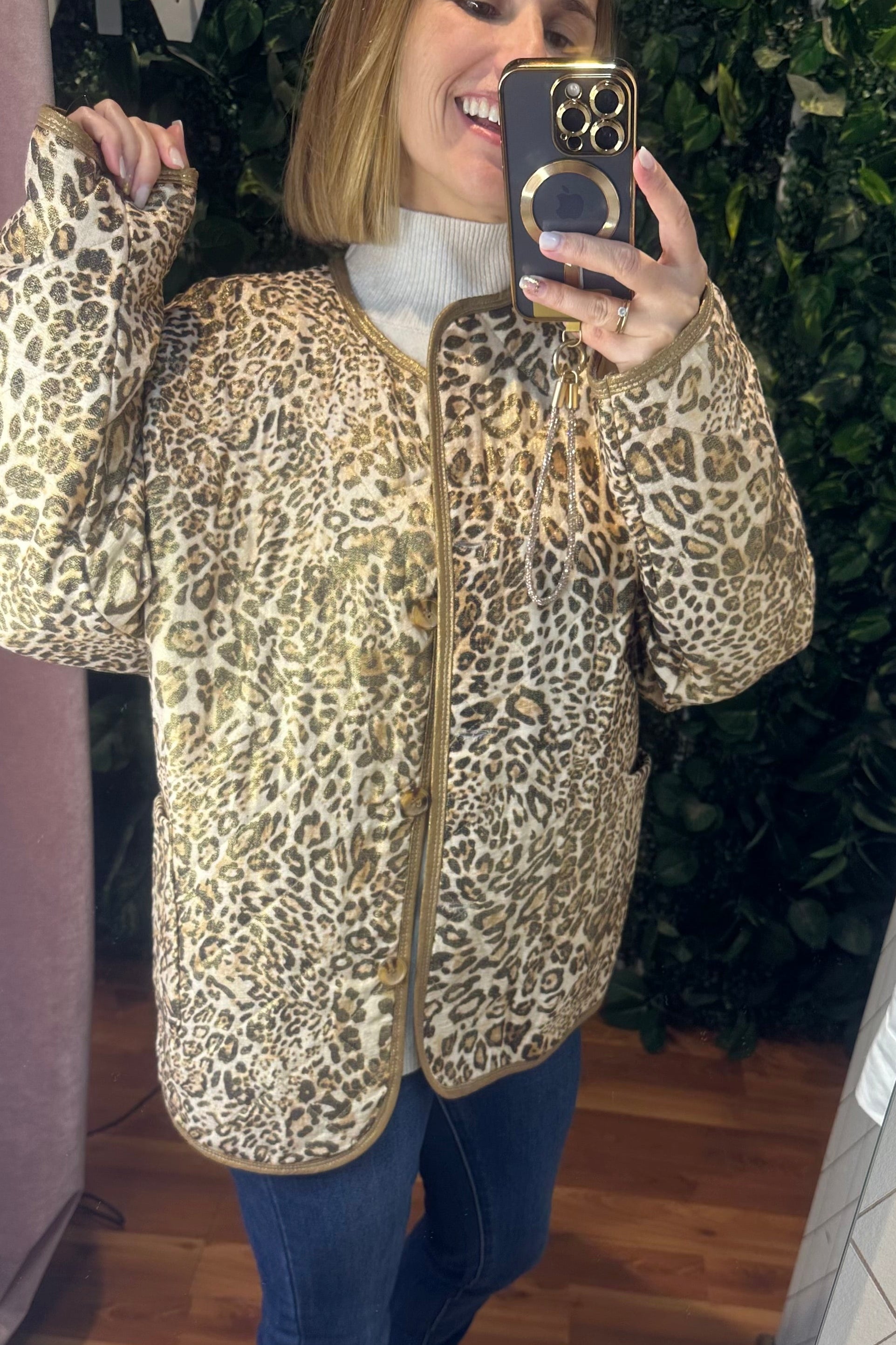 Campera Animal Print Abrigo