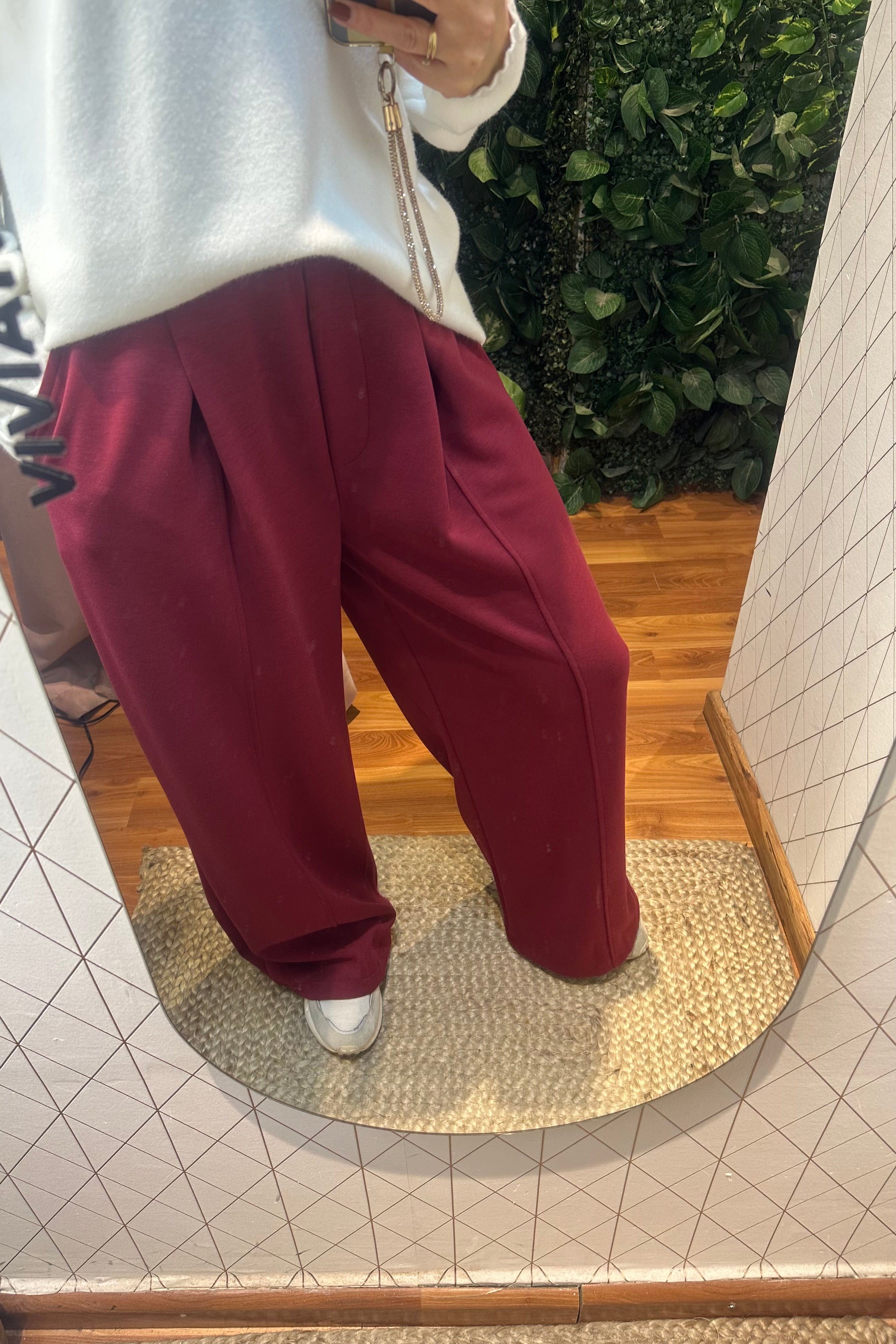 Pantalón ancho algodón