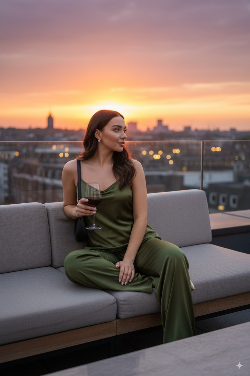 Conjunto Oliva en terraza