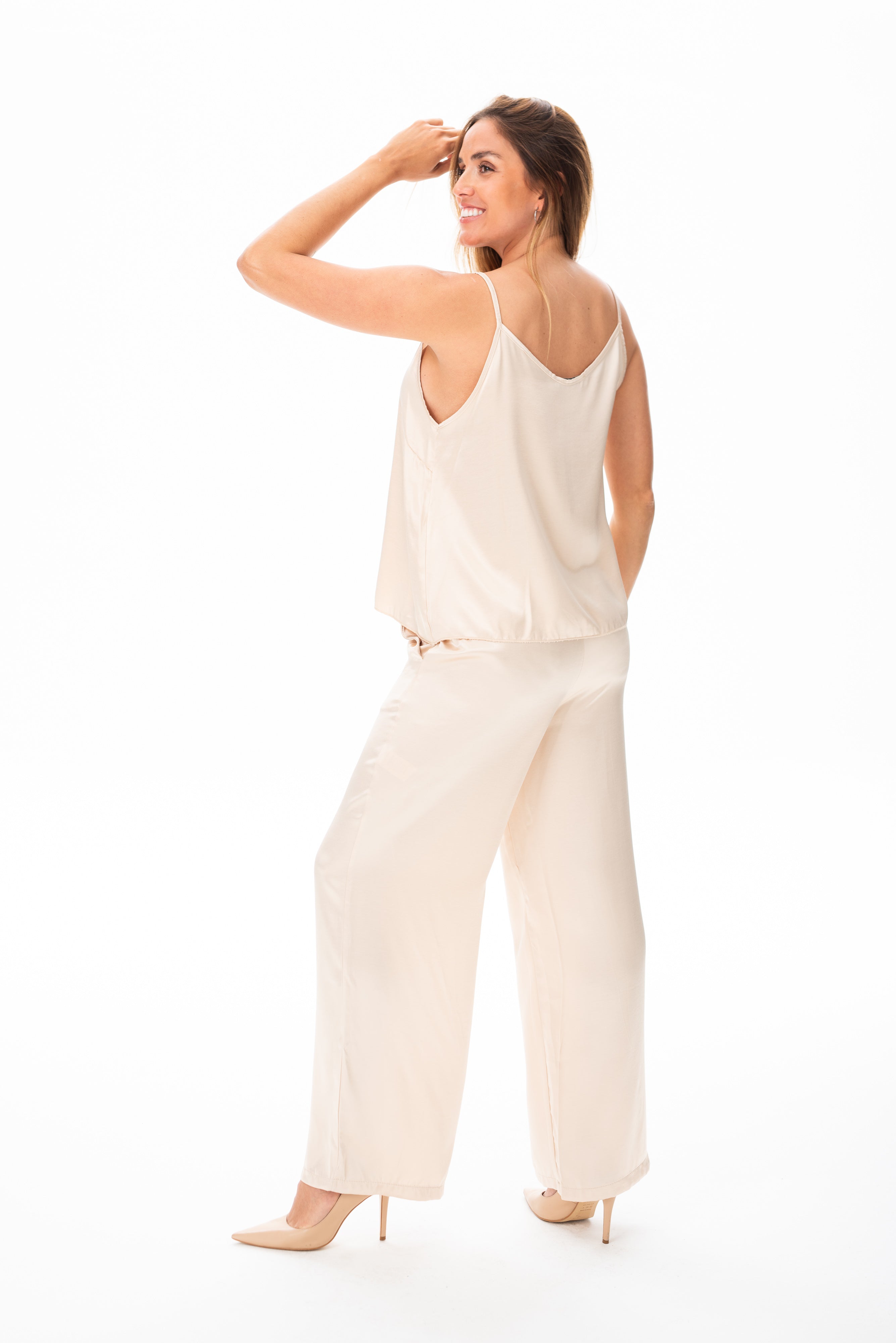 Musculosa Lencera Beige