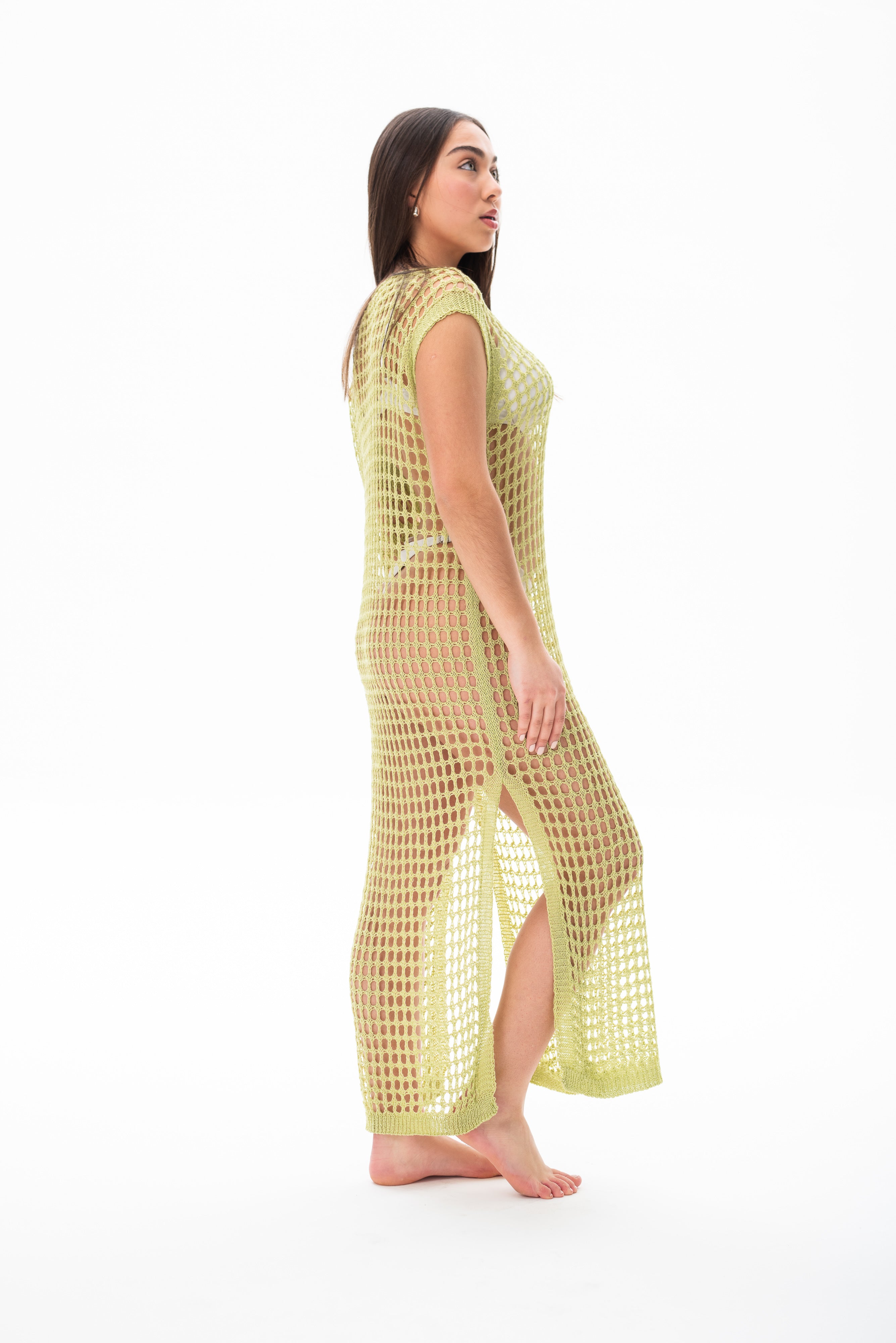 Vestido Trafo Verde Pistacchio