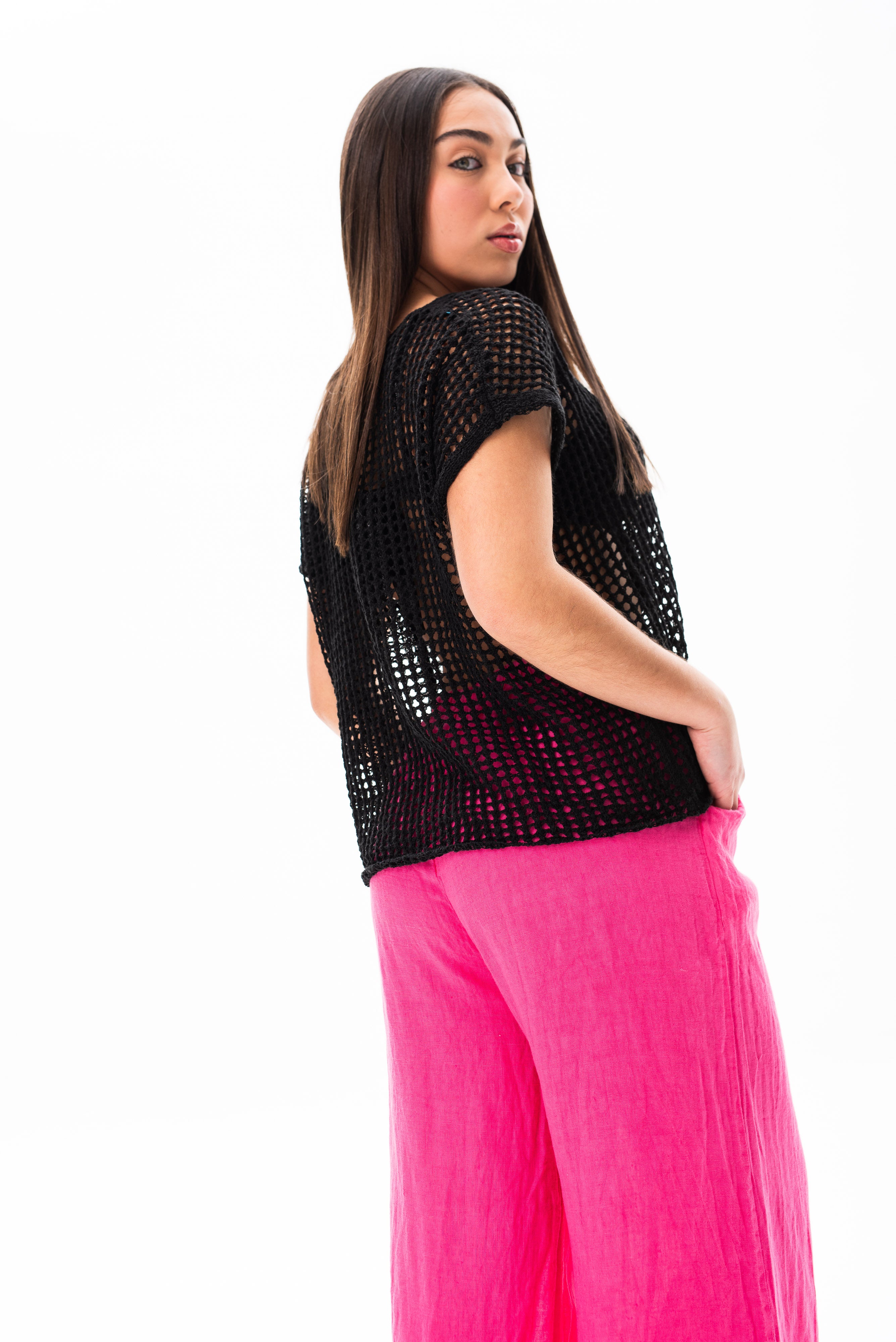 Buzo Arena Negro - Combinado con jeans