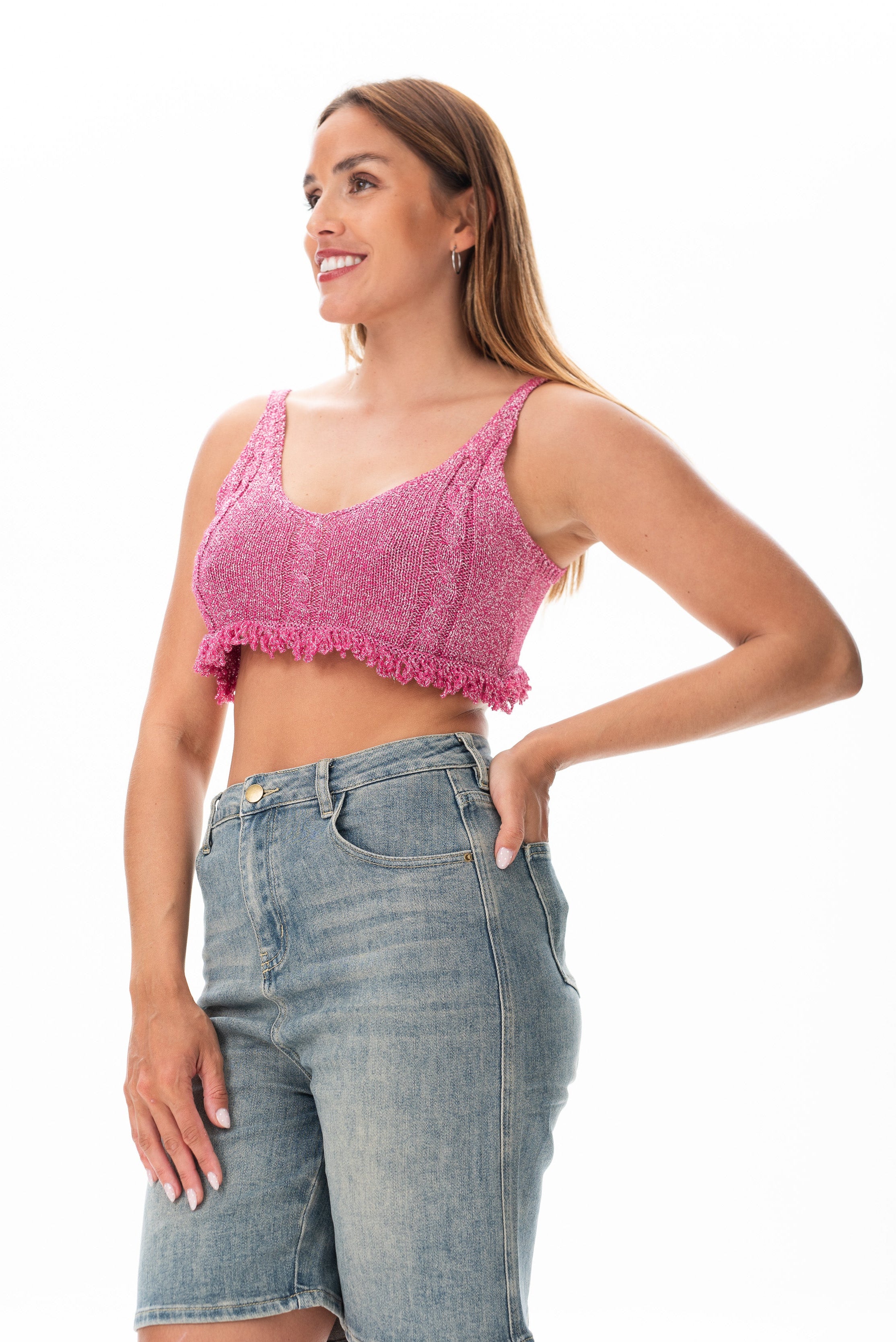 Top Crop Fucsia