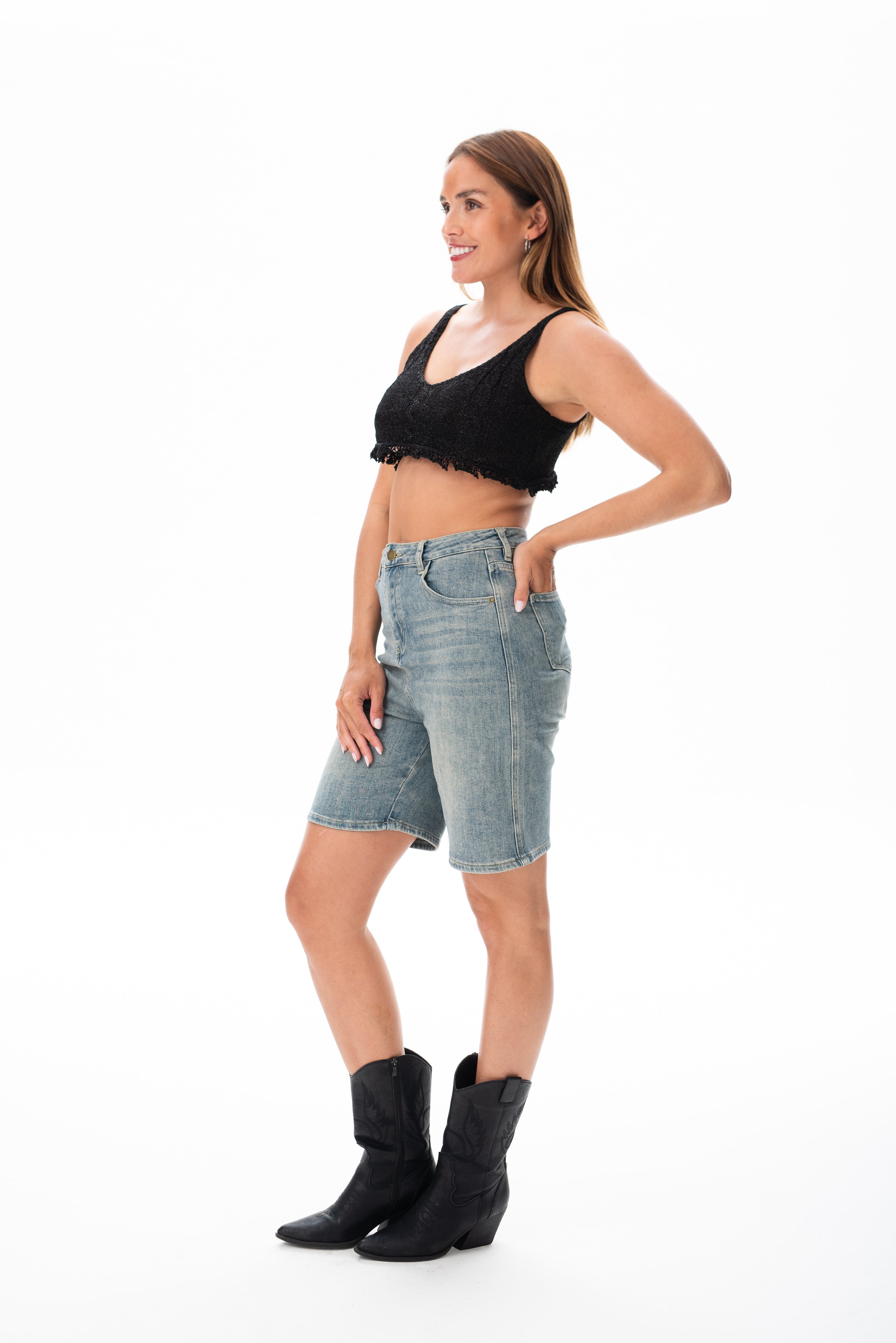 Top Crop Negro