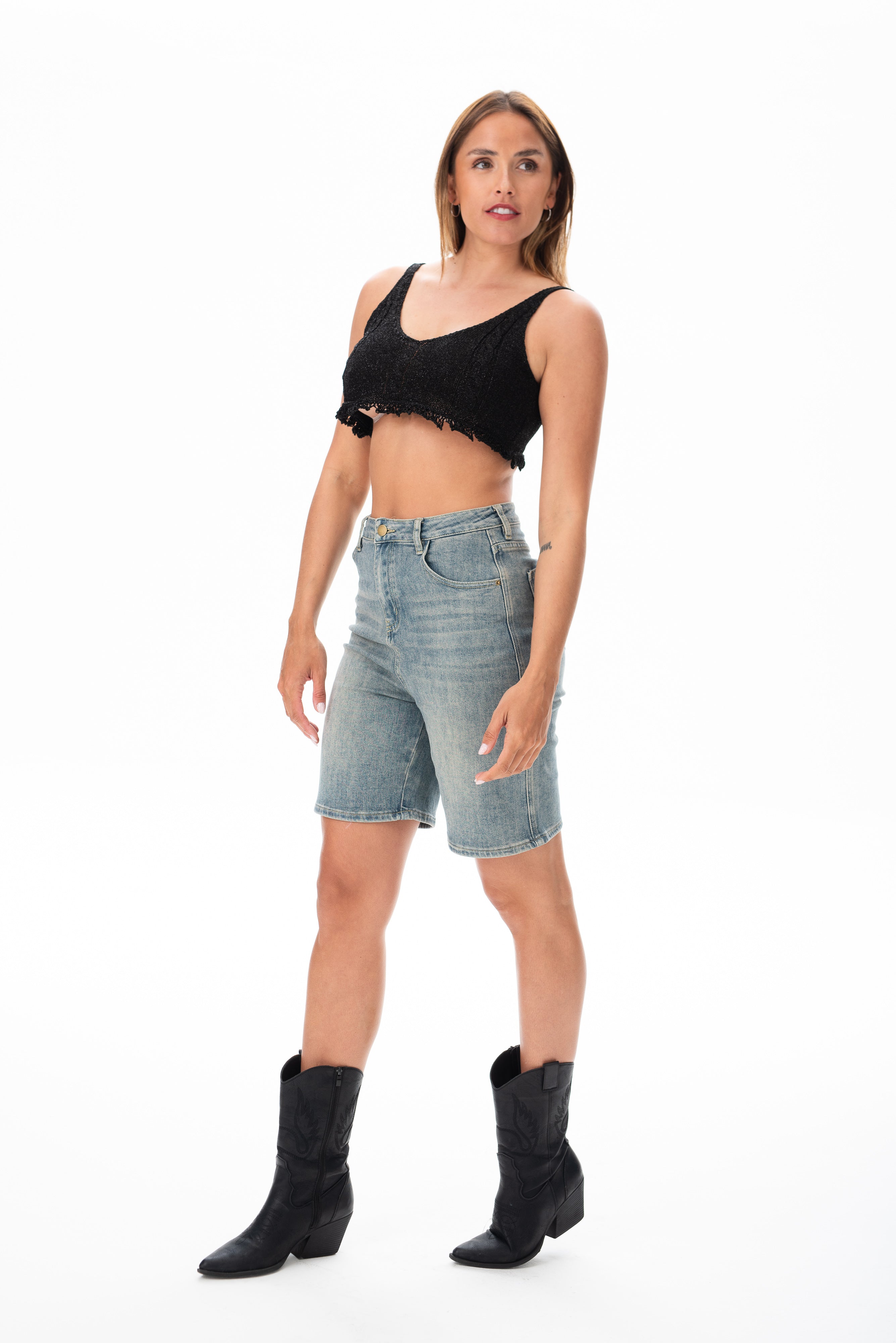 Top Crop Negro