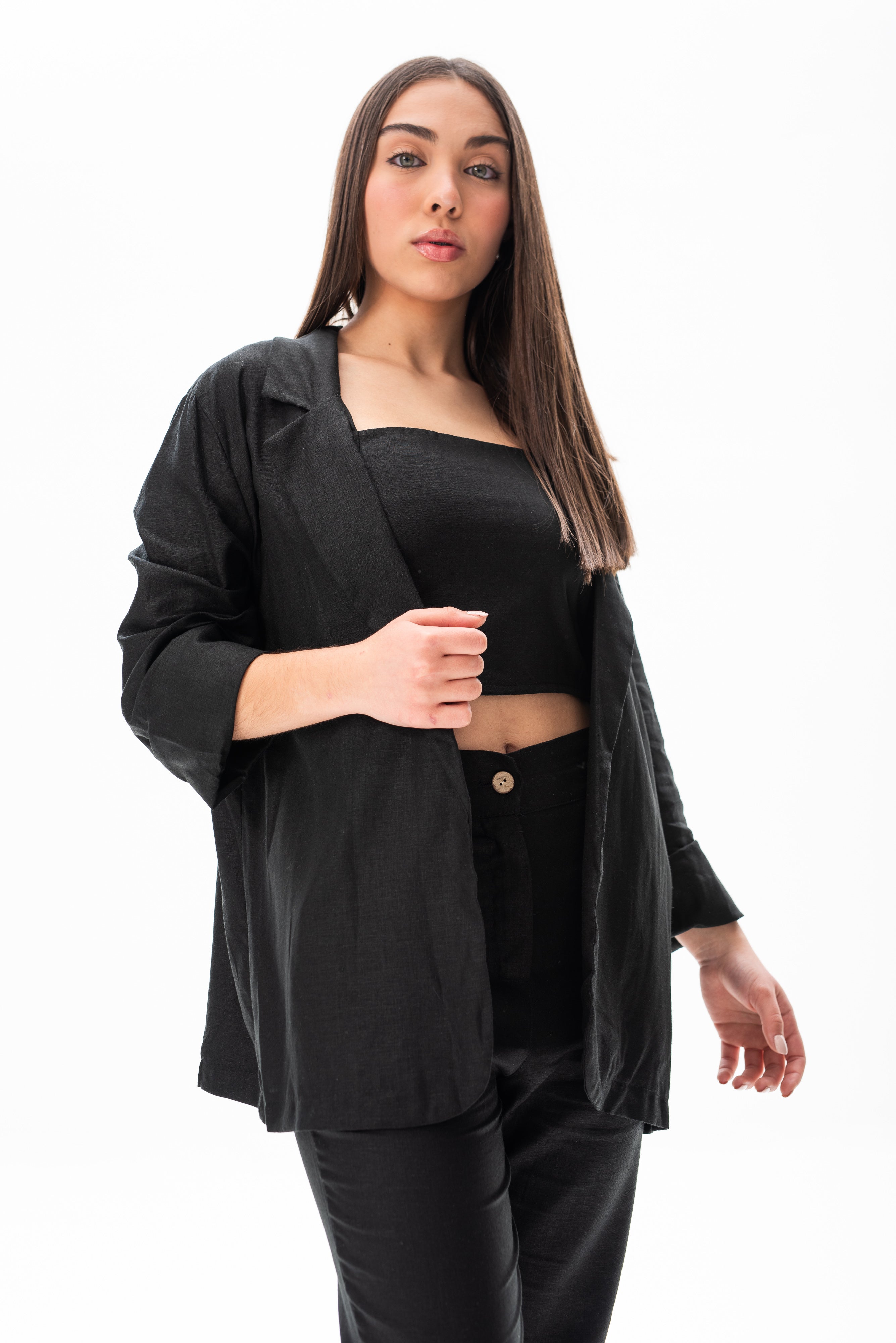 Blazer Nobre Negro - Vista Frontal