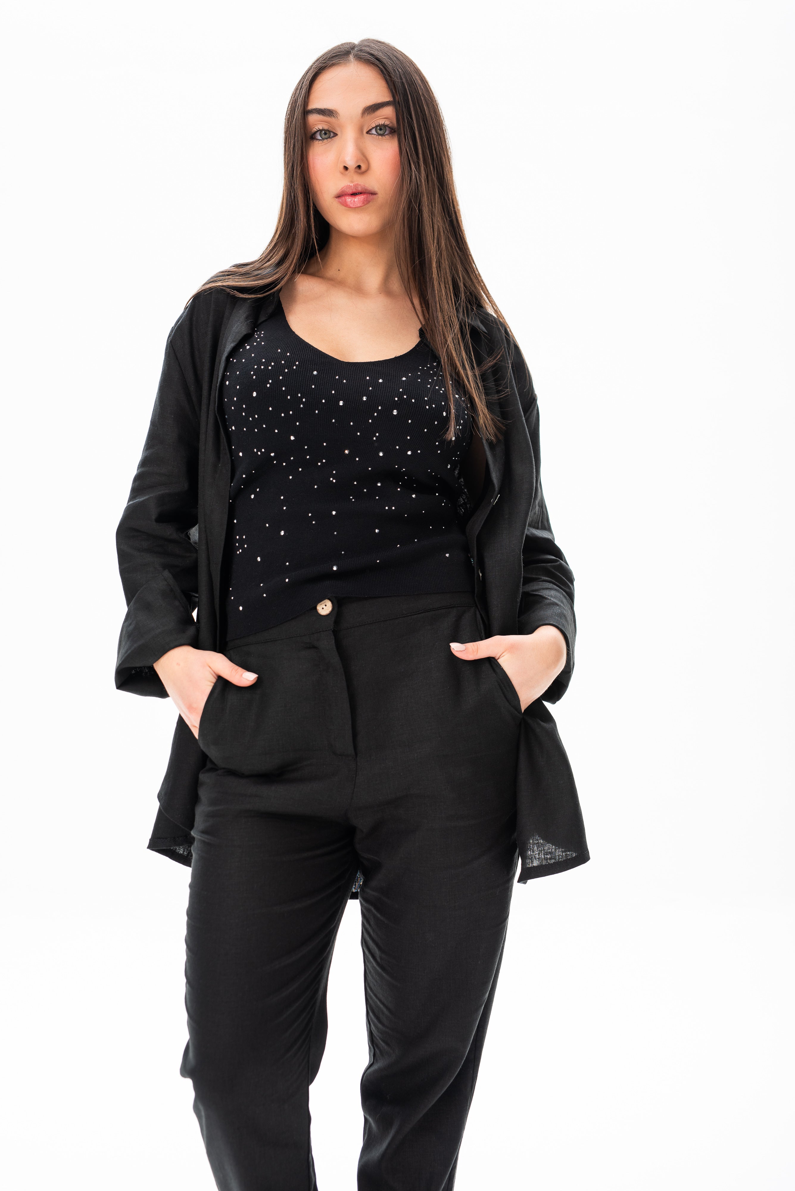 Camisa Nobre Negra - vista frontal