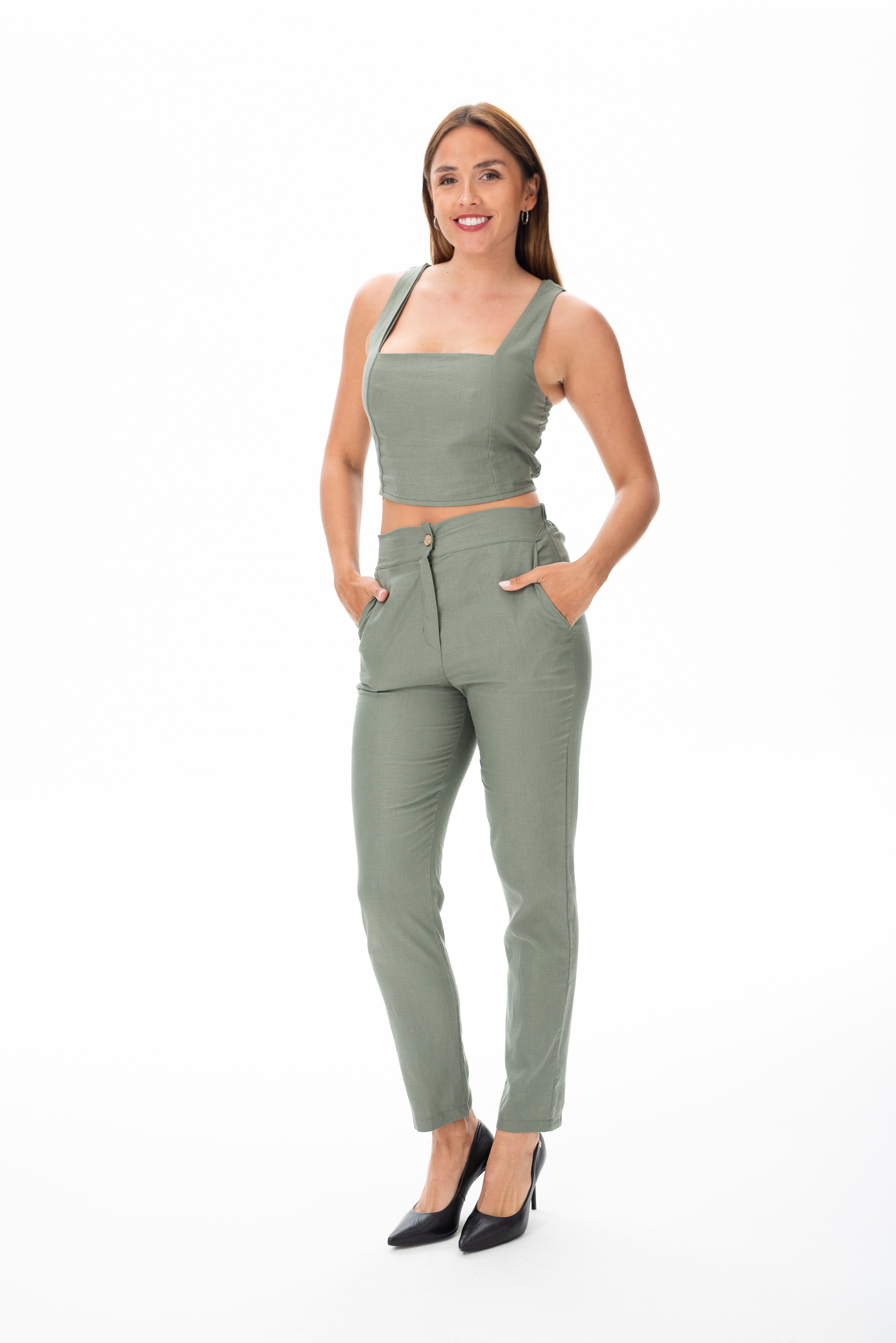 Top Nobre Verde Musgo