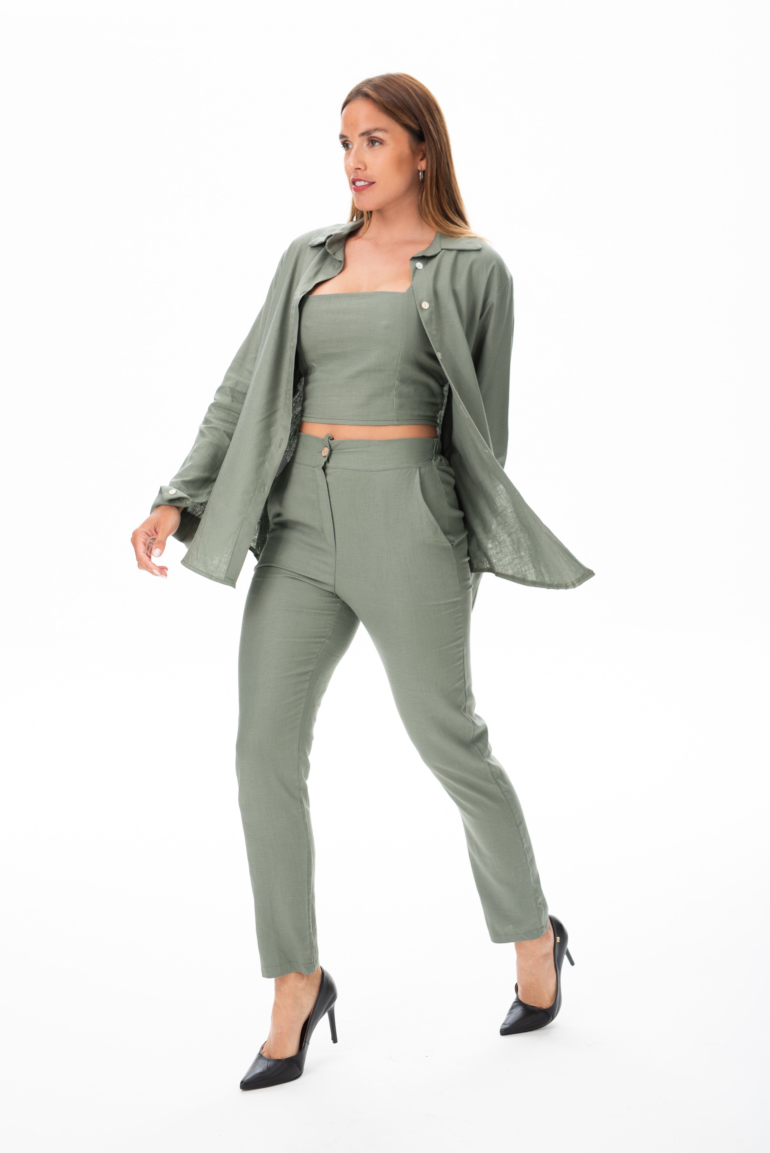 Camisa Nobre Verde Musgo