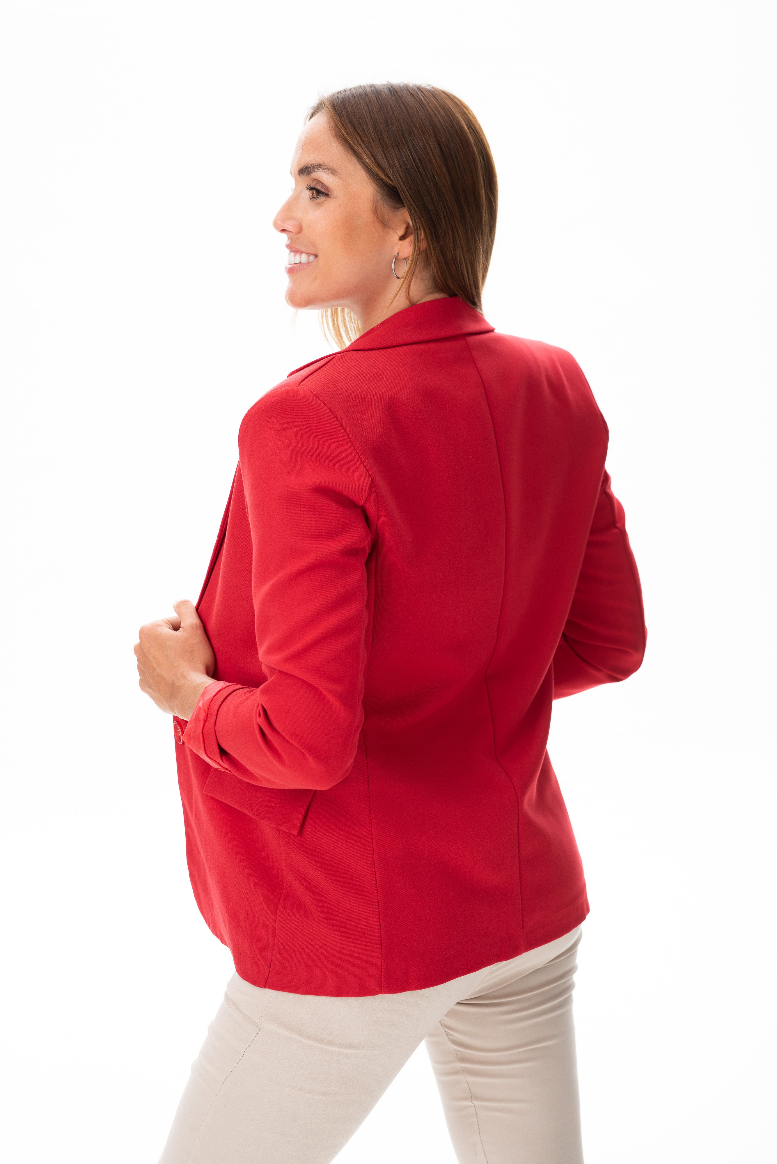 Blazer Clásico Cloe Rojo - Vista lateral