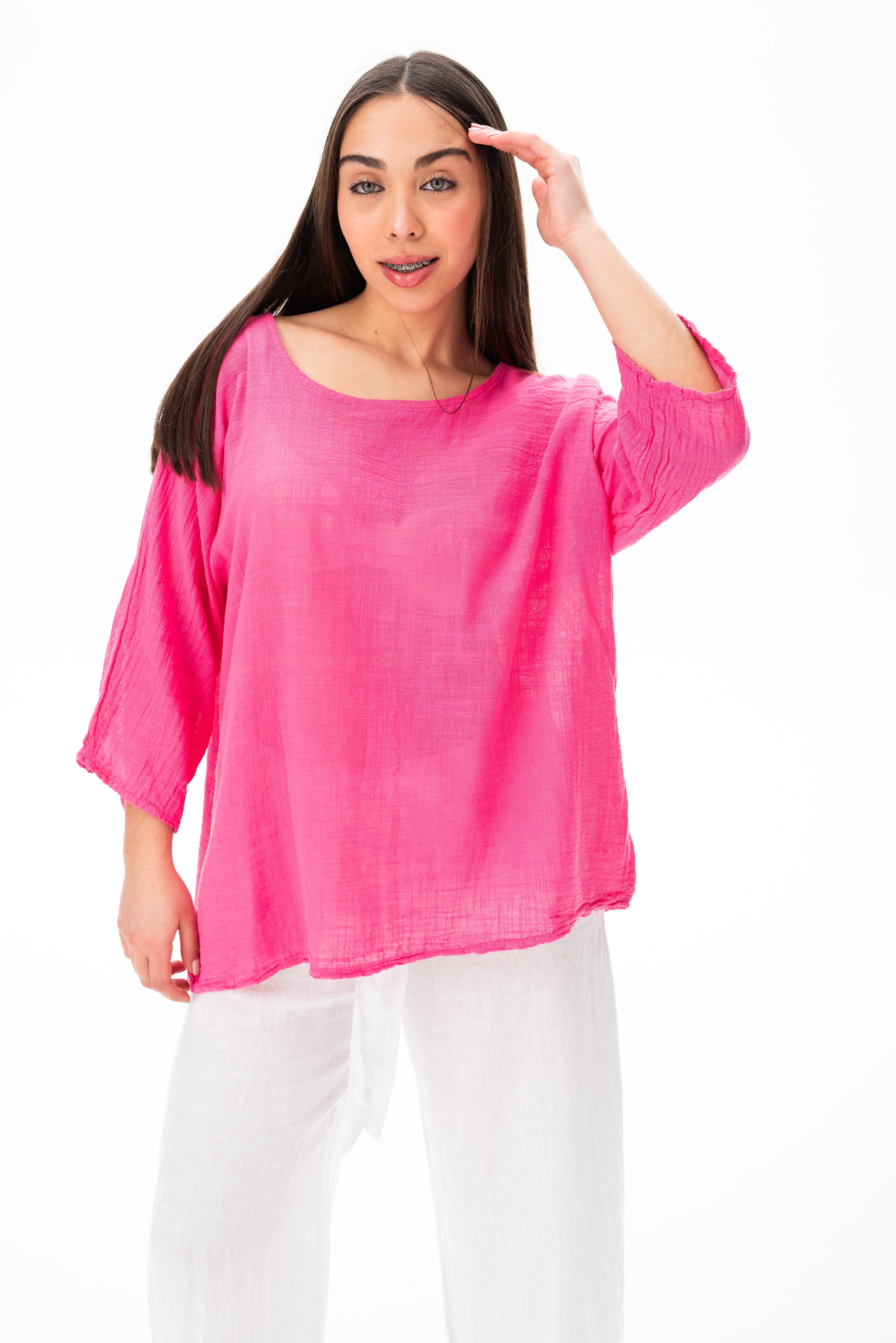 Blusa Básica Fucsia