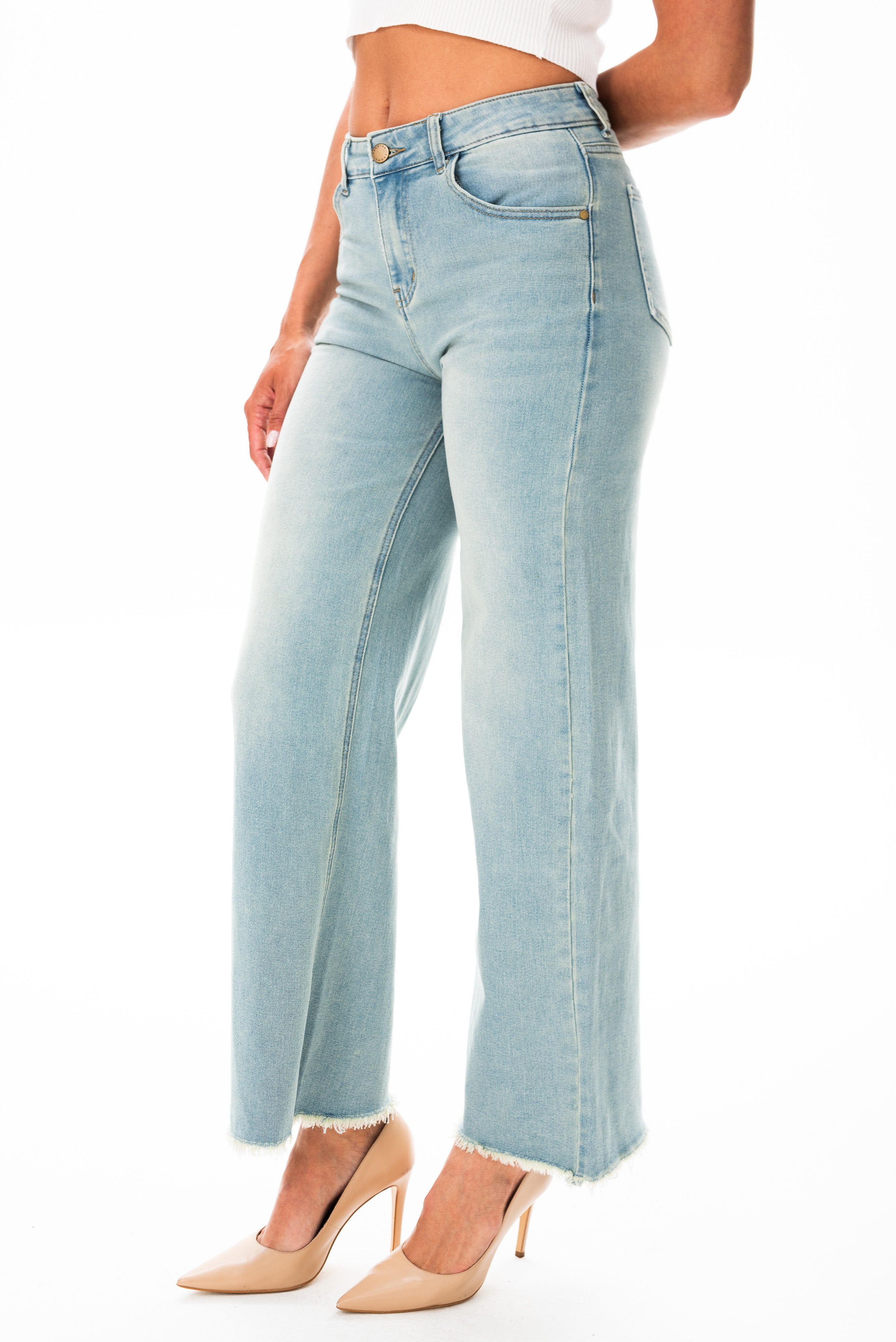 Jeans Ana en azul oscuro - vista lateral