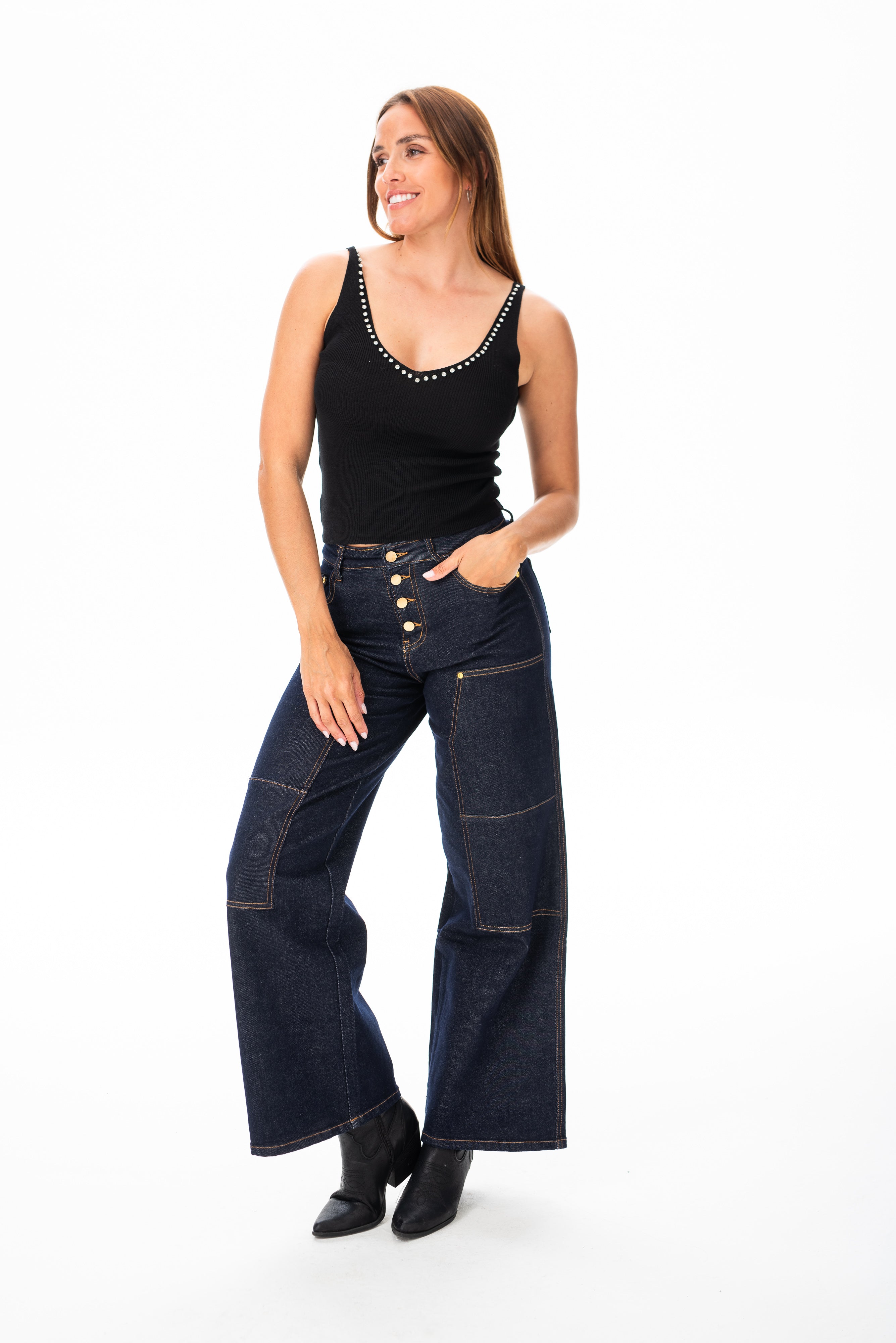 Musculosa Mila Negra - Vista completa