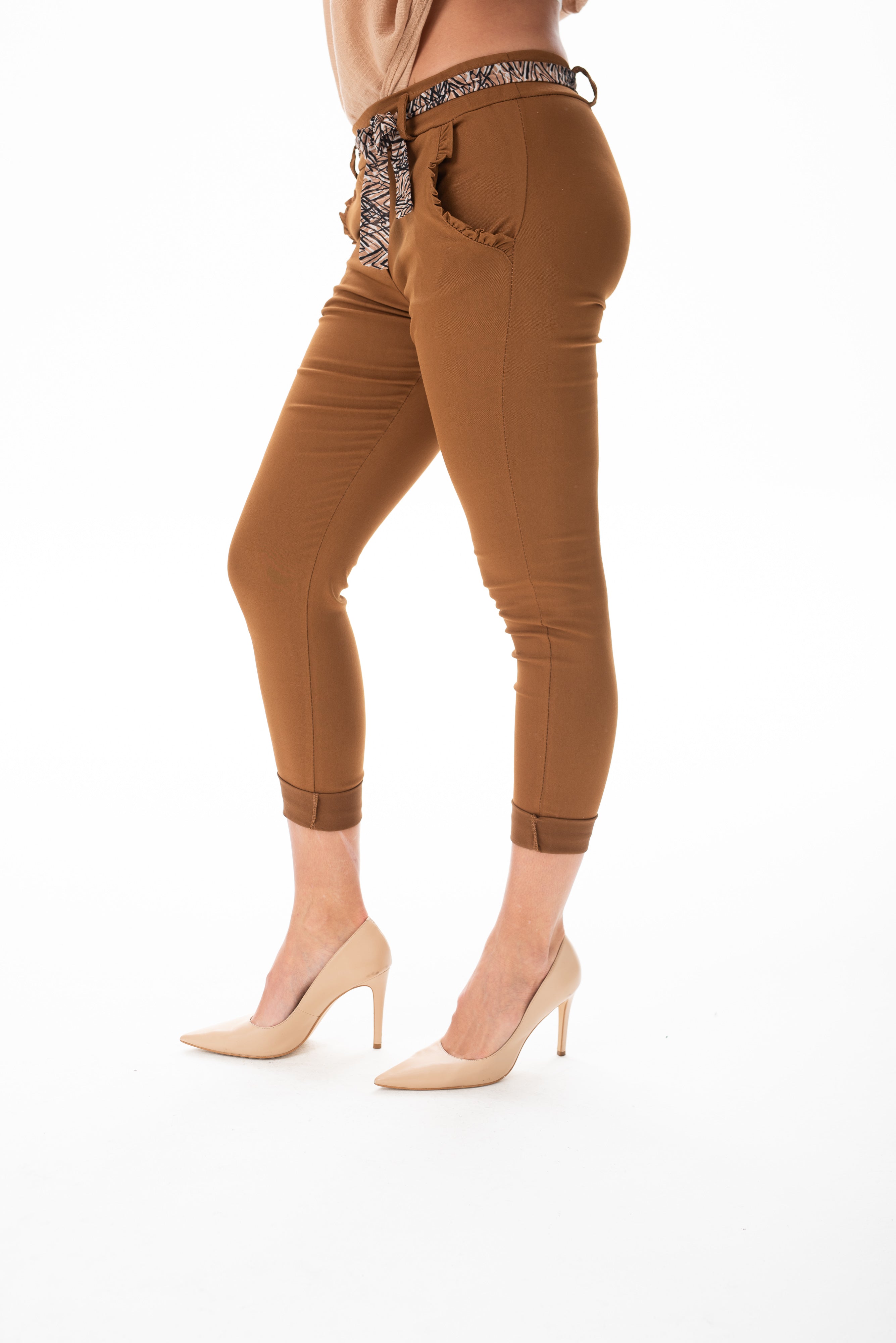 Pantalón Aline Cint Plizada Camel