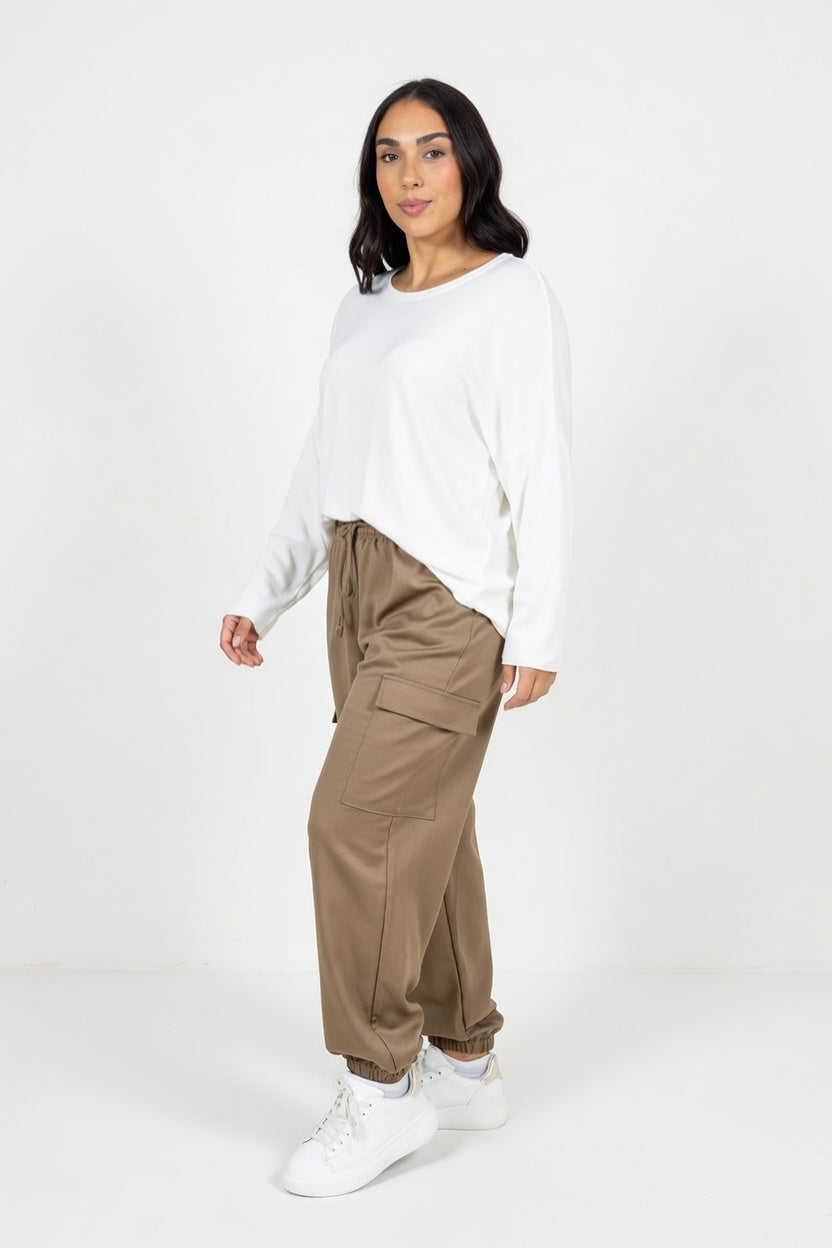 Babucha Cargo Beige - Frente