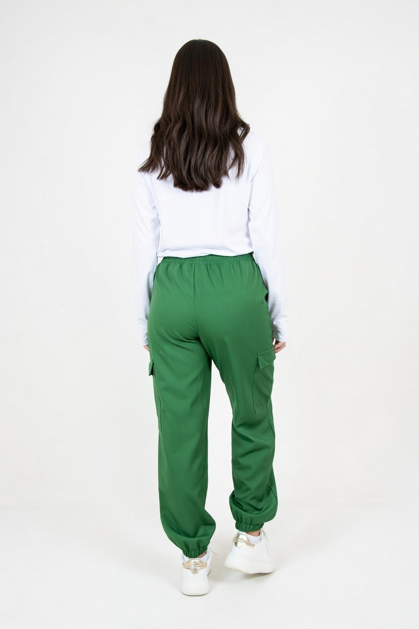 Babucha Cargo Verde - Atras