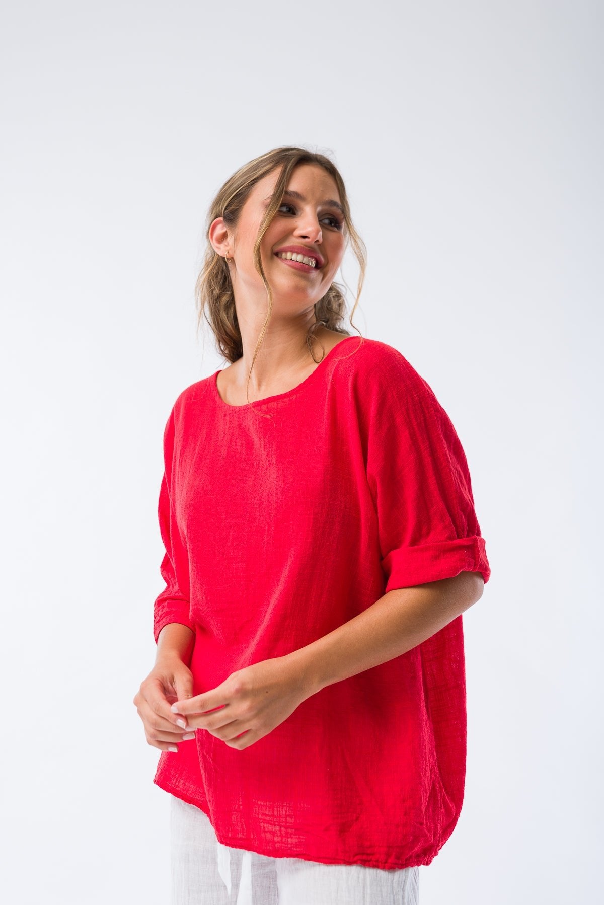 Blusa Básica Roja - Viviana Méndez