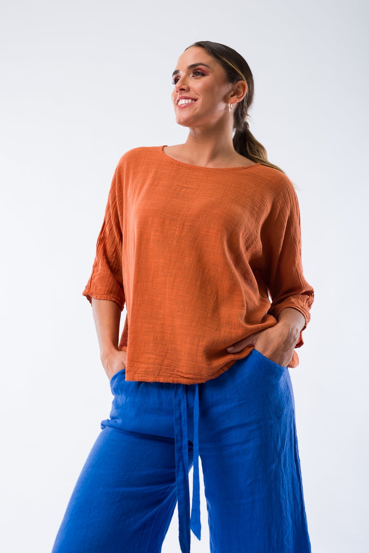 Blusa Básica Terracota - Viviana Méndez