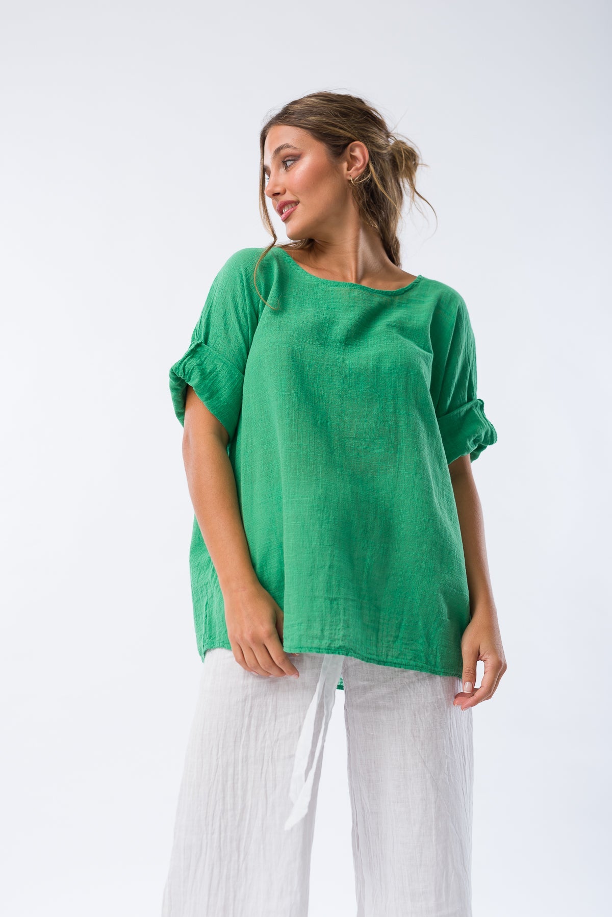 Blusa Básica Verde - Viviana Méndez