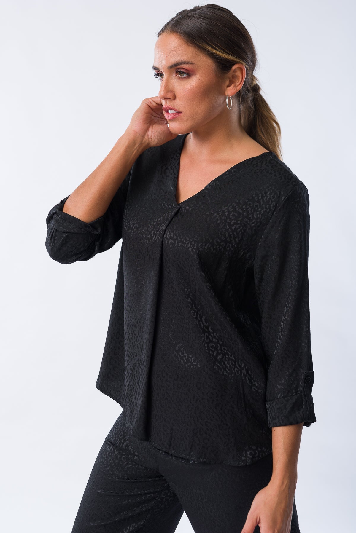 Blusa Cir Negra - Viviana Méndez