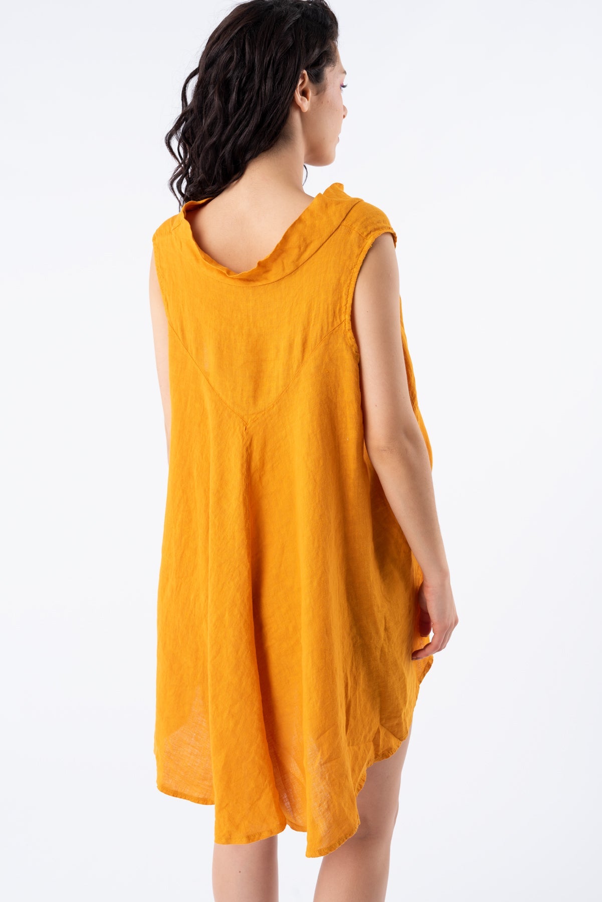 Blusa de Lino Volé Naranja - Viviana Méndez