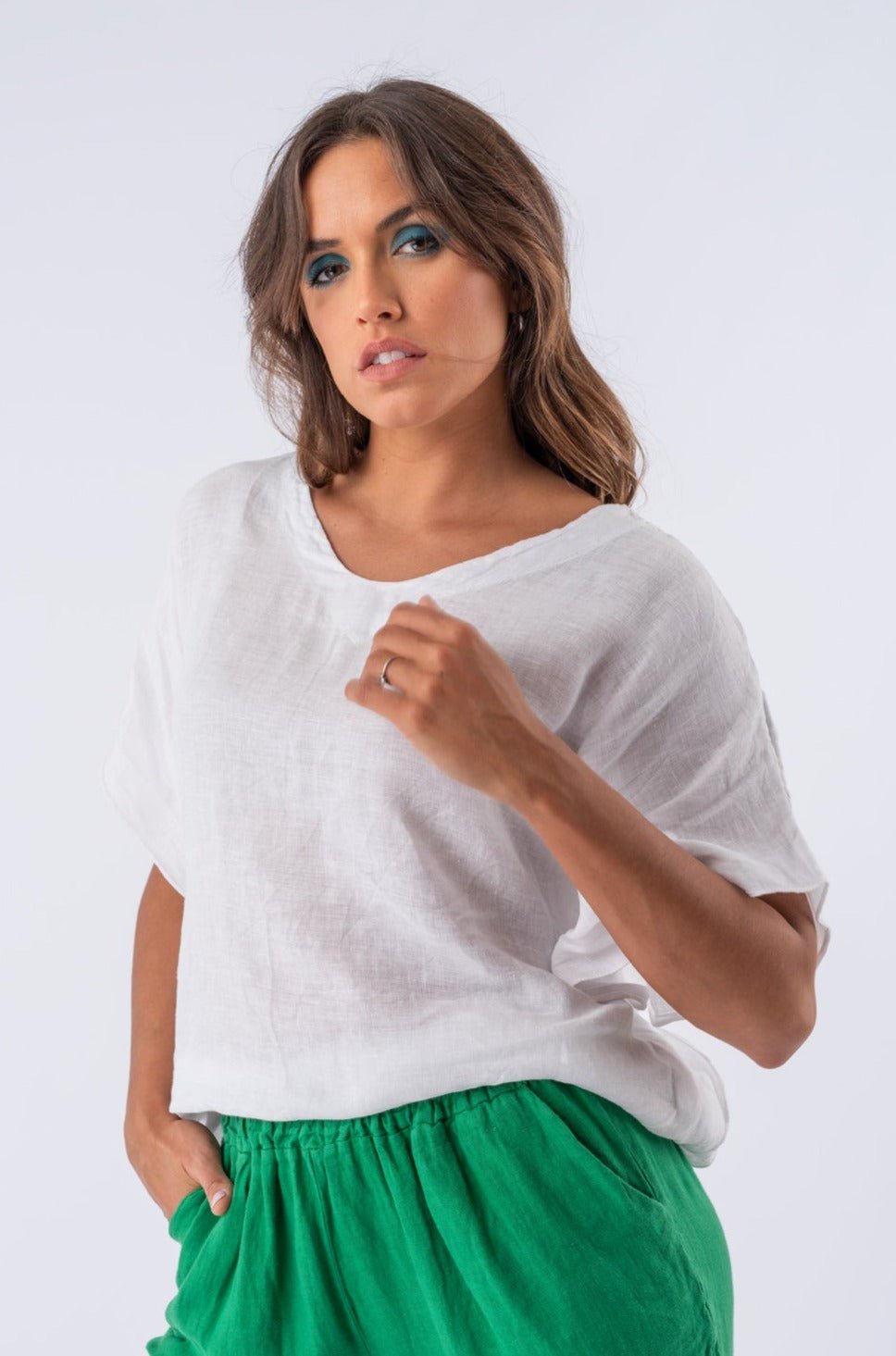 Blusa Positano Blanca - Viviana Méndez